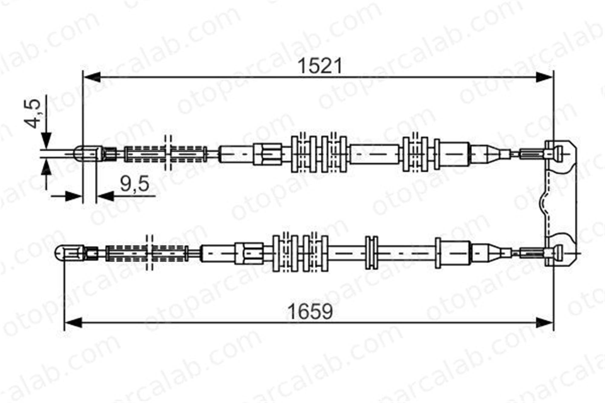 BOSCH 1 987 477 769 El Fren Teli Orta OPEL COMBO Kasa/büyük limuzin 1987477769 9191225