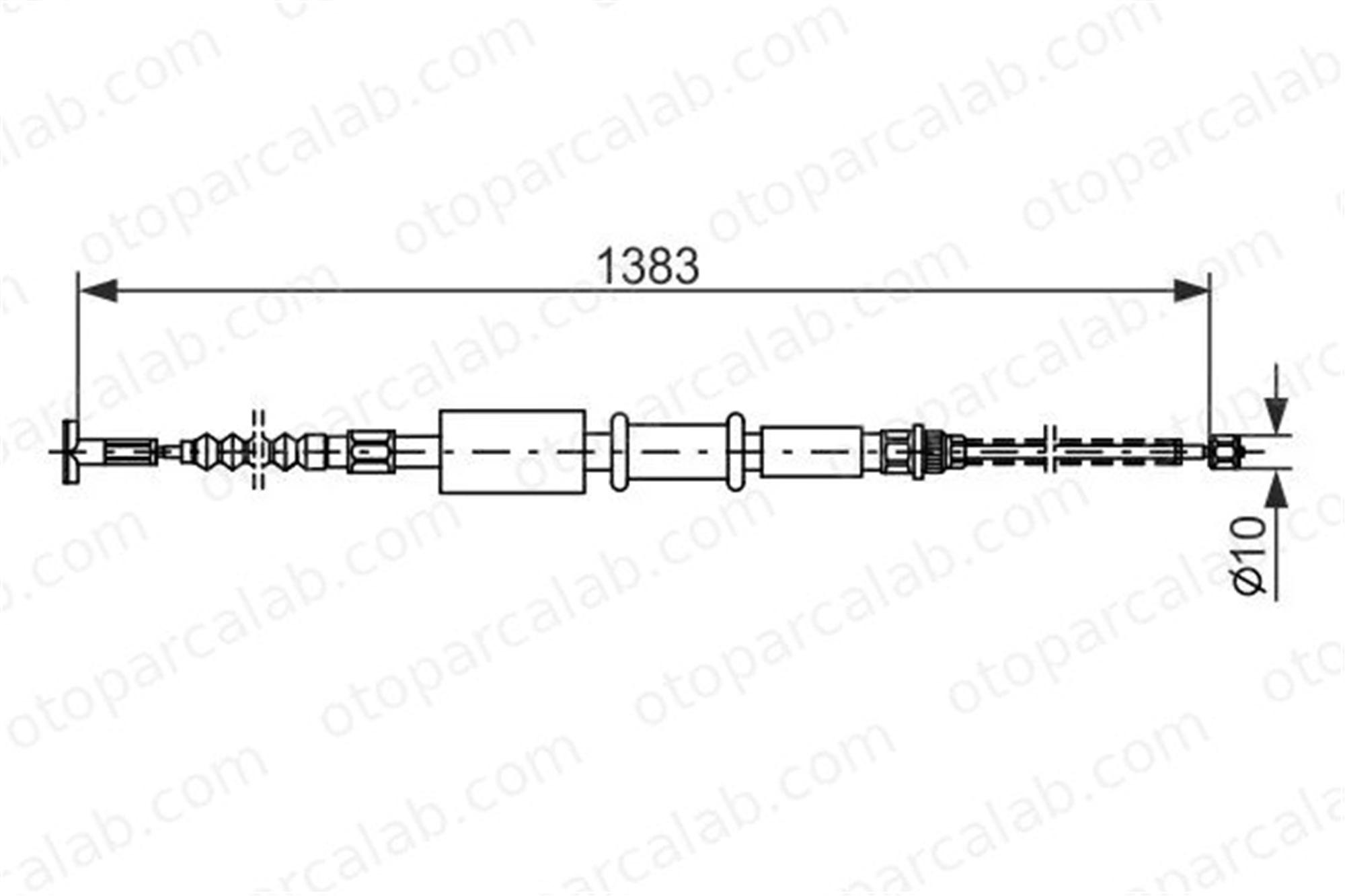 BOSCH 1 987 477 826 El Fren Teli Arka Sağ ALFA ROMEO 146 FIAT MAREA 17517791231 46737015