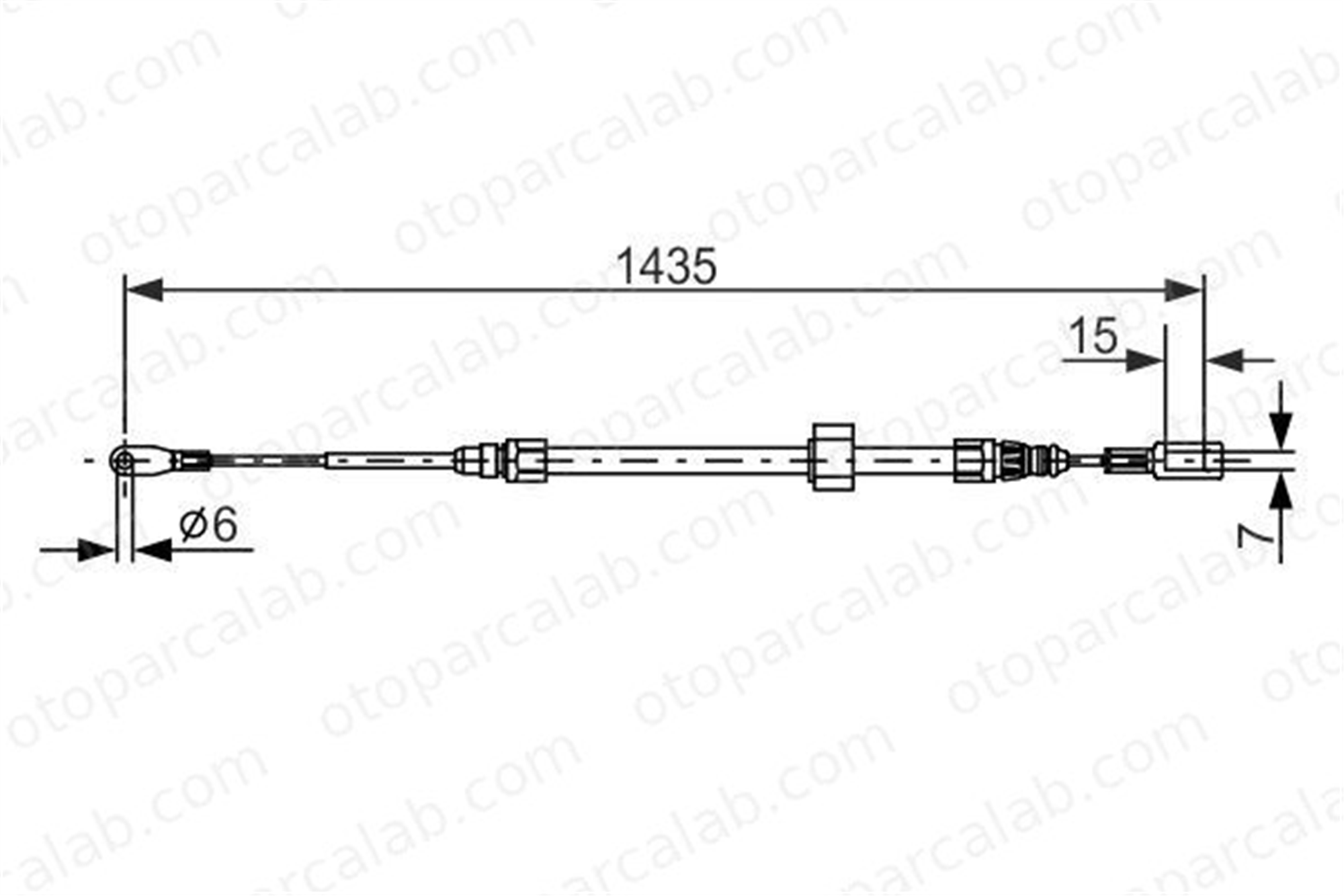 BOSCH 1 987 477 853 El Fren Teli Arka Sağ veya Sol MERCEDES-BENZ SPRINTER 4-t Panelvan/Van SPRINTER 4-t Platform şasi 1987477853 9014202085
