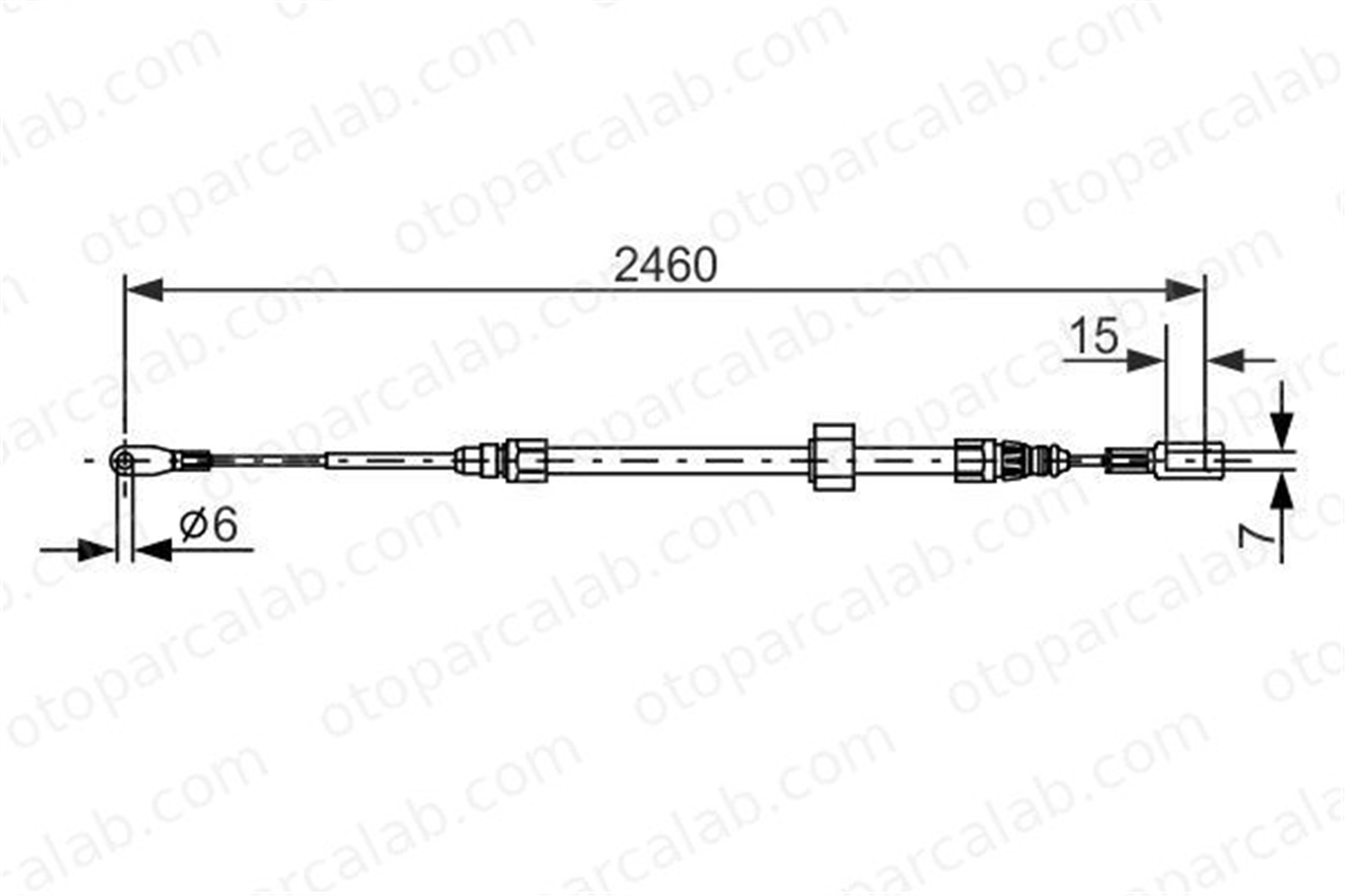 BOSCH 1 987 477 855 El Fren Teli Ön Sağ veya Sol MERCEDES-BENZ SPRINTER 4-t Panelvan/Van SPRINTER 4-t Platform şasi 1987477855 9014202285