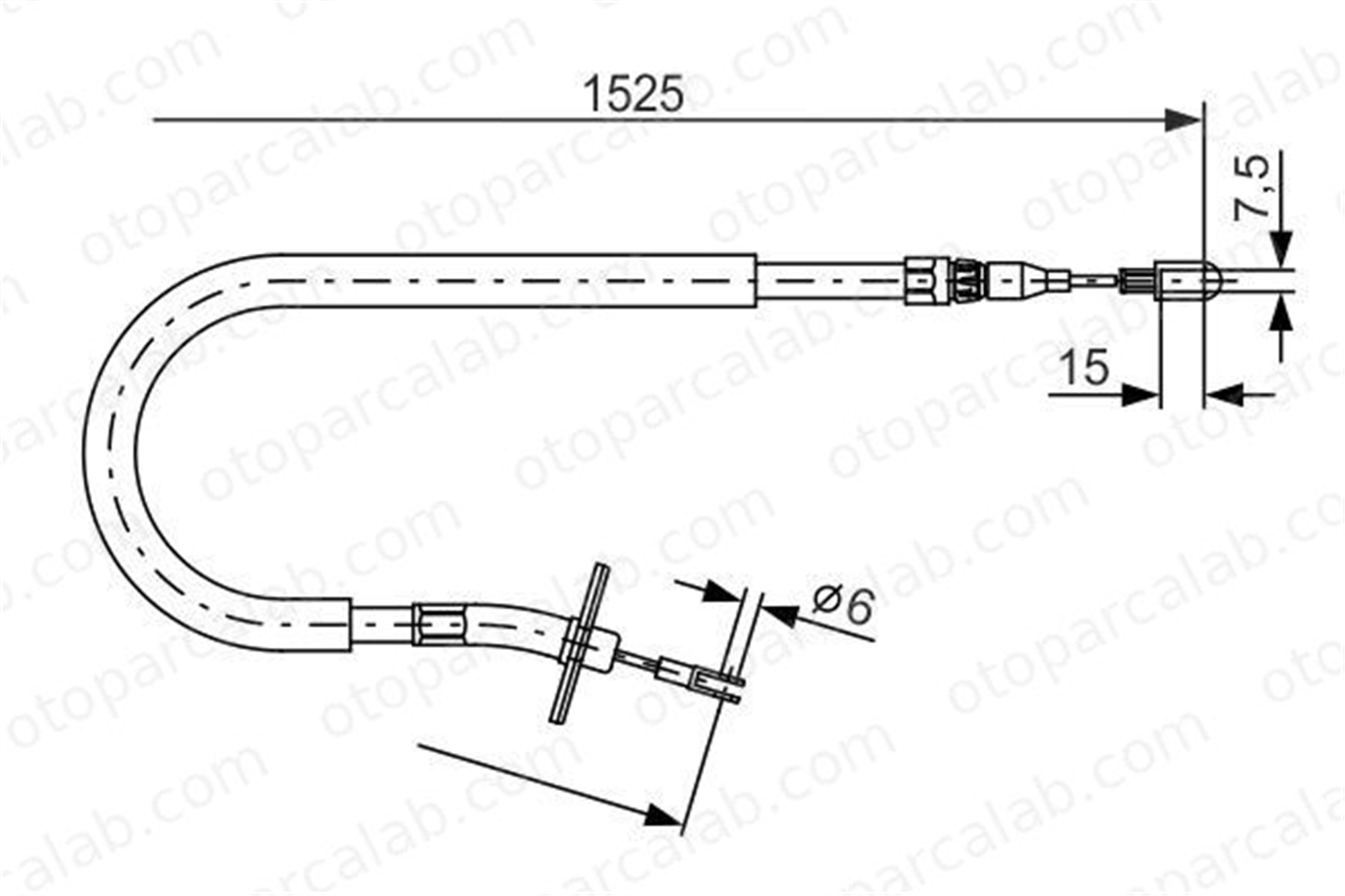 BOSCH 1 987 477 858 El Fren Teli Arka Sol MERCEDES-BENZ SPRINTER 4-t Panelvan/Van SPRINTER 4-t Platform şasi 1987477858 9044200185