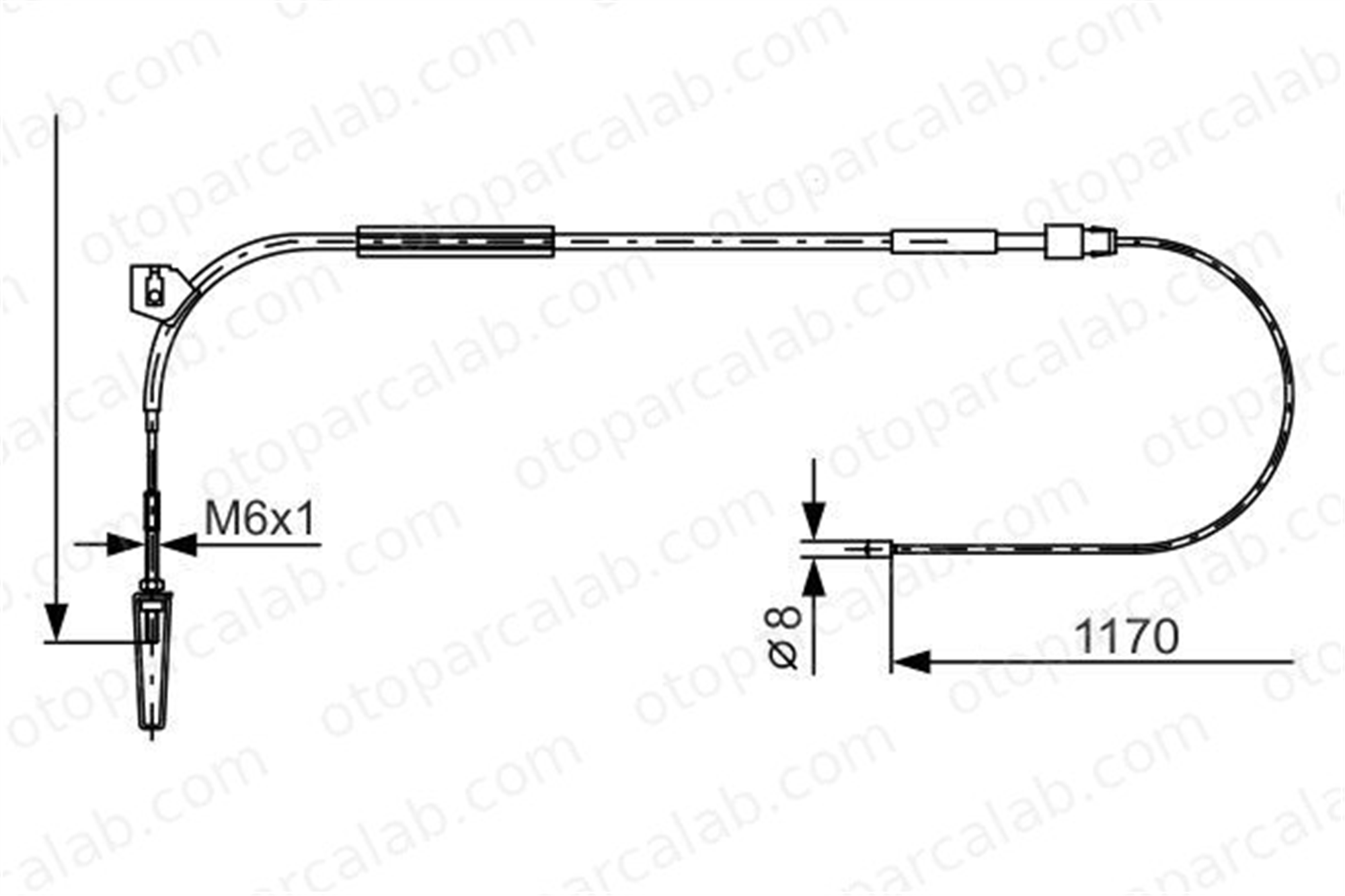 BOSCH 1 987 477 961 El Fren Teli Ön Sağ veya Sol MERCEDES-BENZ A-SERISI 1684202085 A1684202085