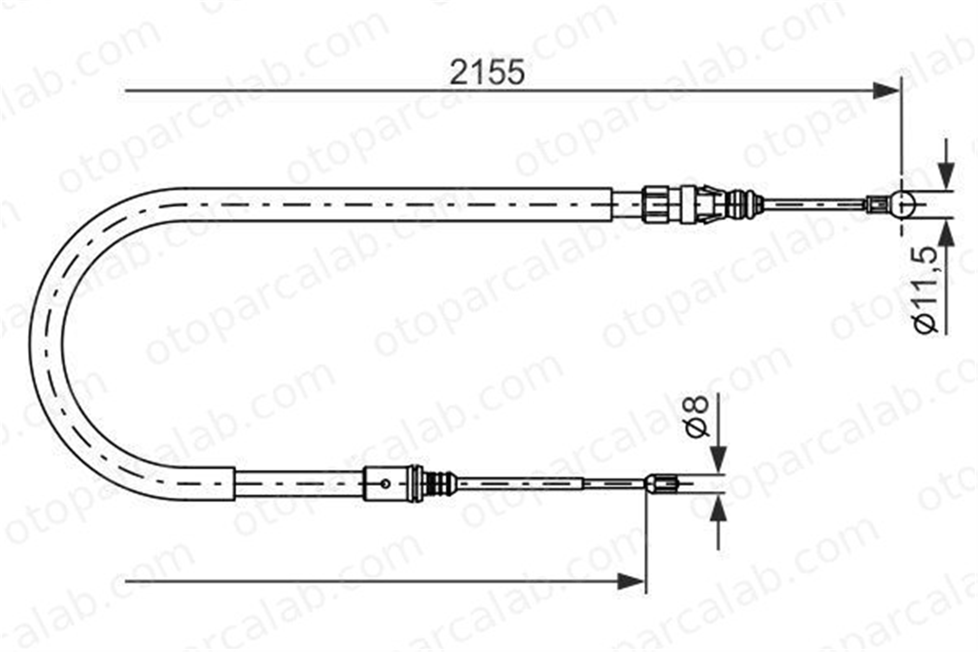BOSCH 1 987 477 994 El Fren Teli Arka Sağ veya Sol PEUGEOT 407 SW 407 4745X4