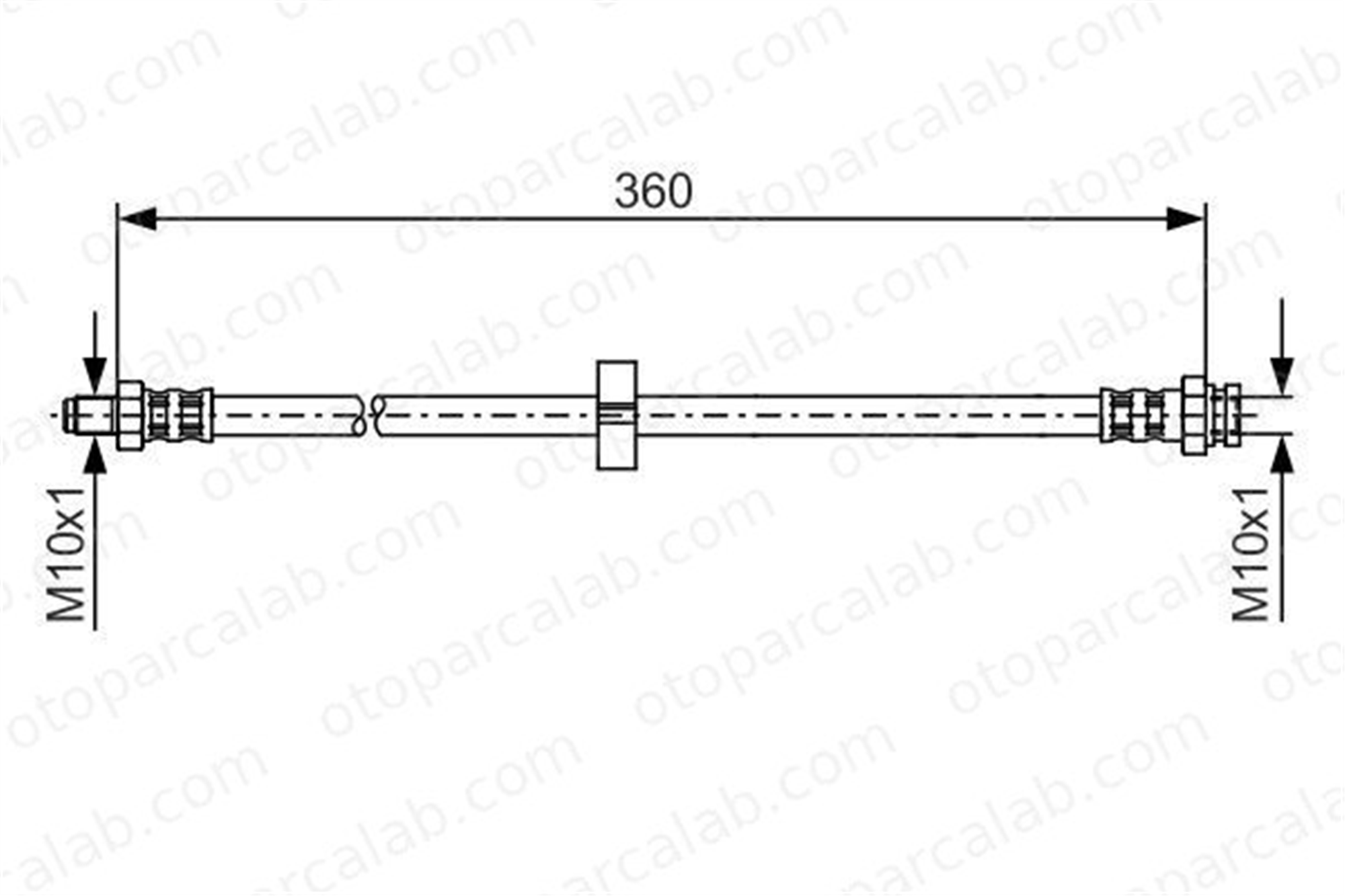 BOSCH 1 987 481 002 Fren Hortumu Arka Sağ veya Sol PEUGEOT BOXER Panelvan/Van BOXER Minibüs/Otobüs 1987481002 480677