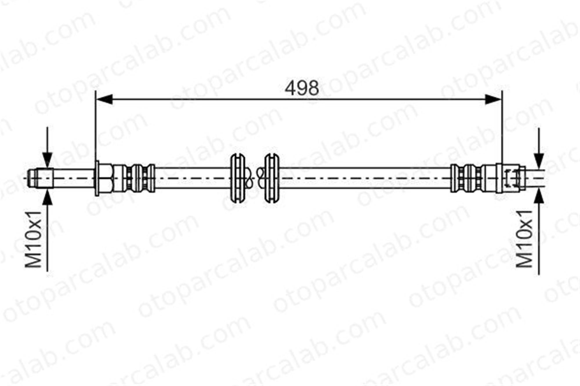 BOSCH 1 987 481 006 Fren Hortumu Ön Sağ veya Sol MERCEDES-BENZ VITO Minibüs/Otobüs VITO / MIXTO Panelvan/Van A6394280835 6394280335