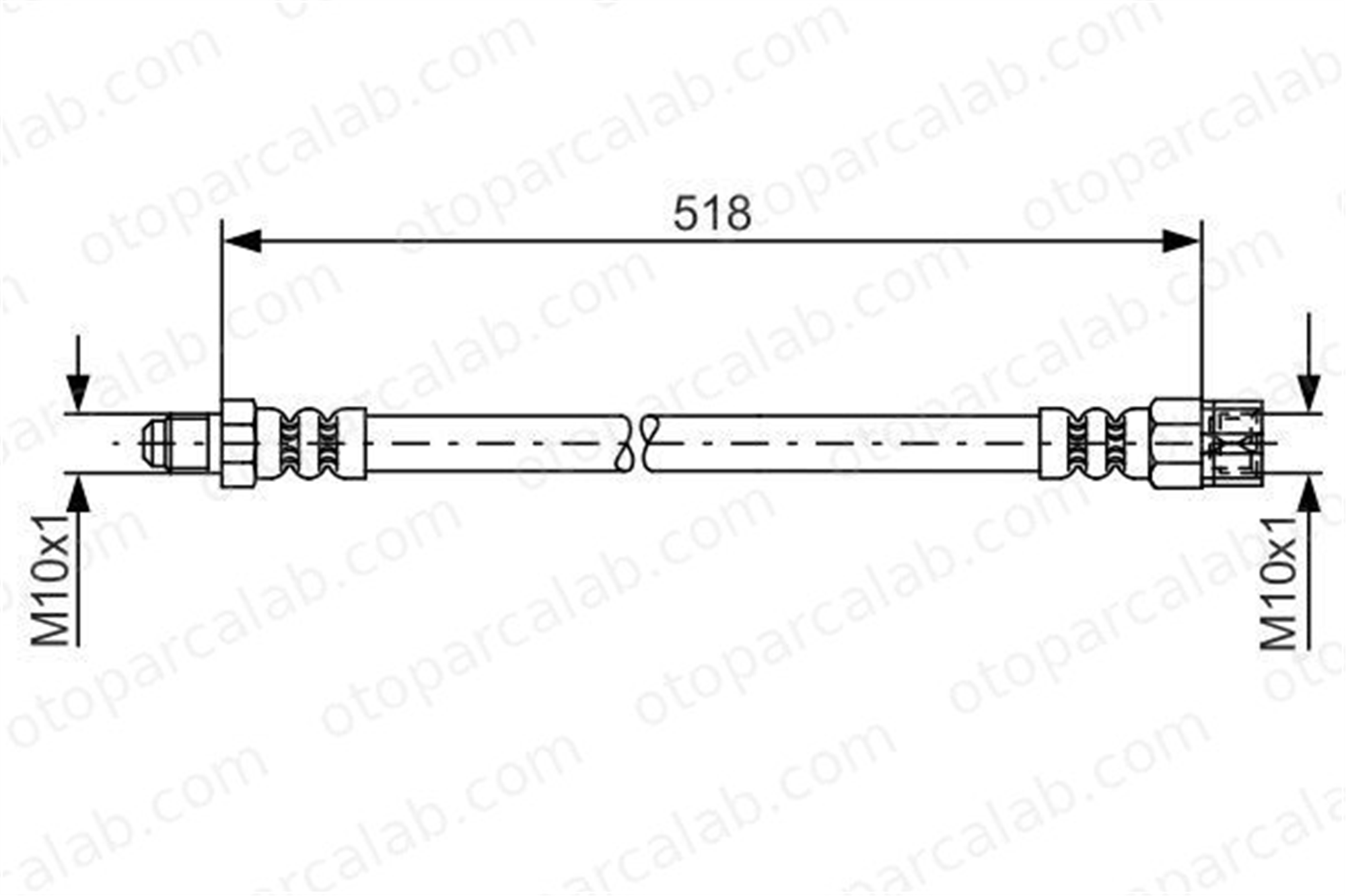 BOSCH 1 987 481 007 Fren Hortumu Arka Sağ veya Sol MERCEDES-BENZ VITO Minibüs/Otobüs VITO Panelvan/Van A6384281035 6384281035