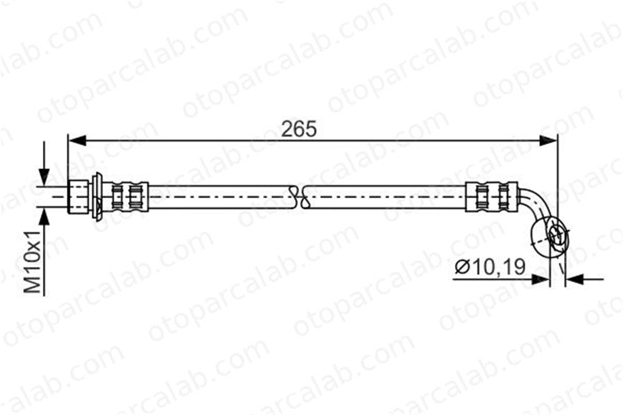 BOSCH 1 987 481 127 Fren Hortumu Arka Sağ veya Sol TOYOTA LAND CRUISER LAND CRUISER 100 1987481127 9094702A10
