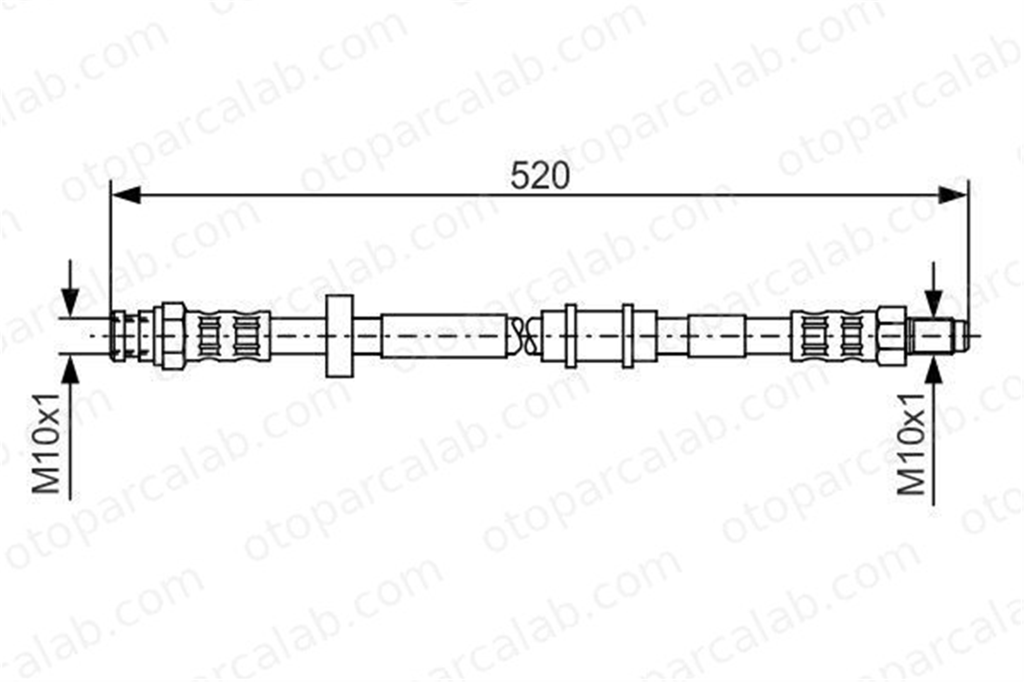 BOSCH 1 987 481 158 Fren Hortumu Ön Sağ veya Sol LANCIA MUSA FIAT IDEA 1987481158 51745843