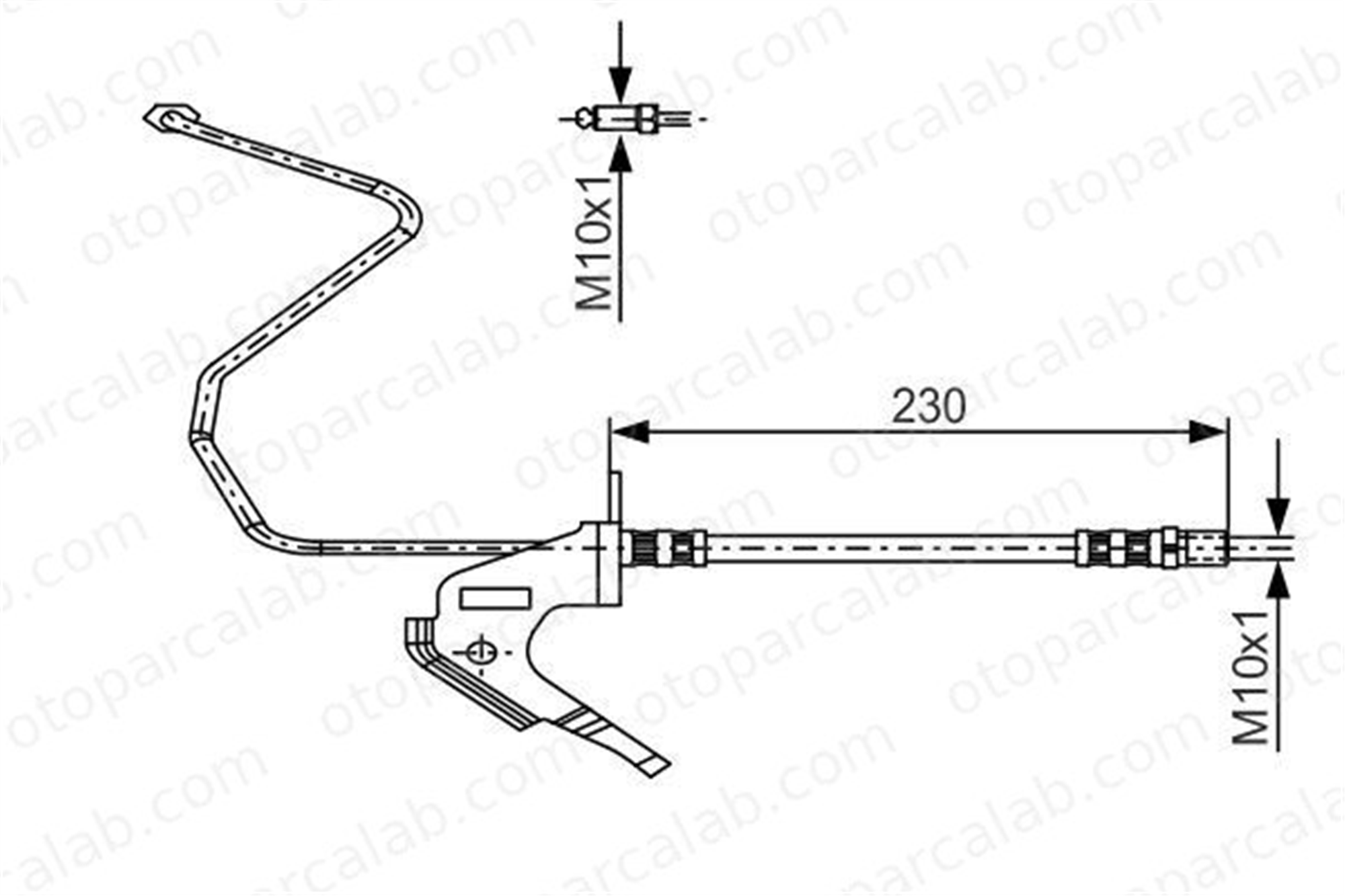 BOSCH 1 987 481 161 Fren Hortumu Arka Sol OPEL ASTRA G Station wagon ASTRA H Station wagon 562178 13116133