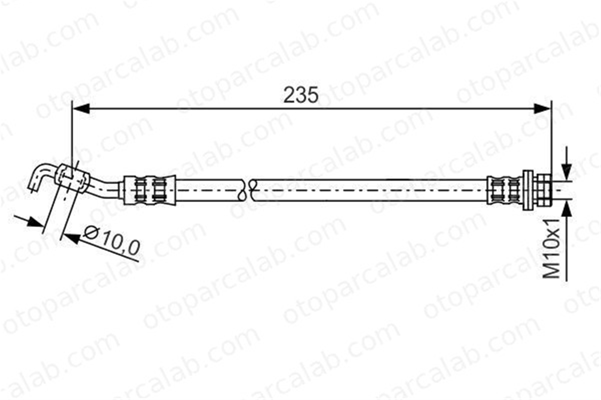 BOSCH 1 987 481 177 Fren Hortumu Arka Sağ veya Sol TOYOTA COROLLA Verso 1987481177 9094702E84