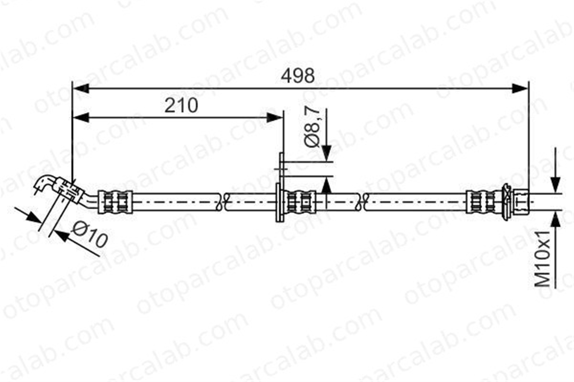 BOSCH 1 987 481 380 Fren Hortumu Arka Sağ LEXUS RX 1987481380 9094702D55