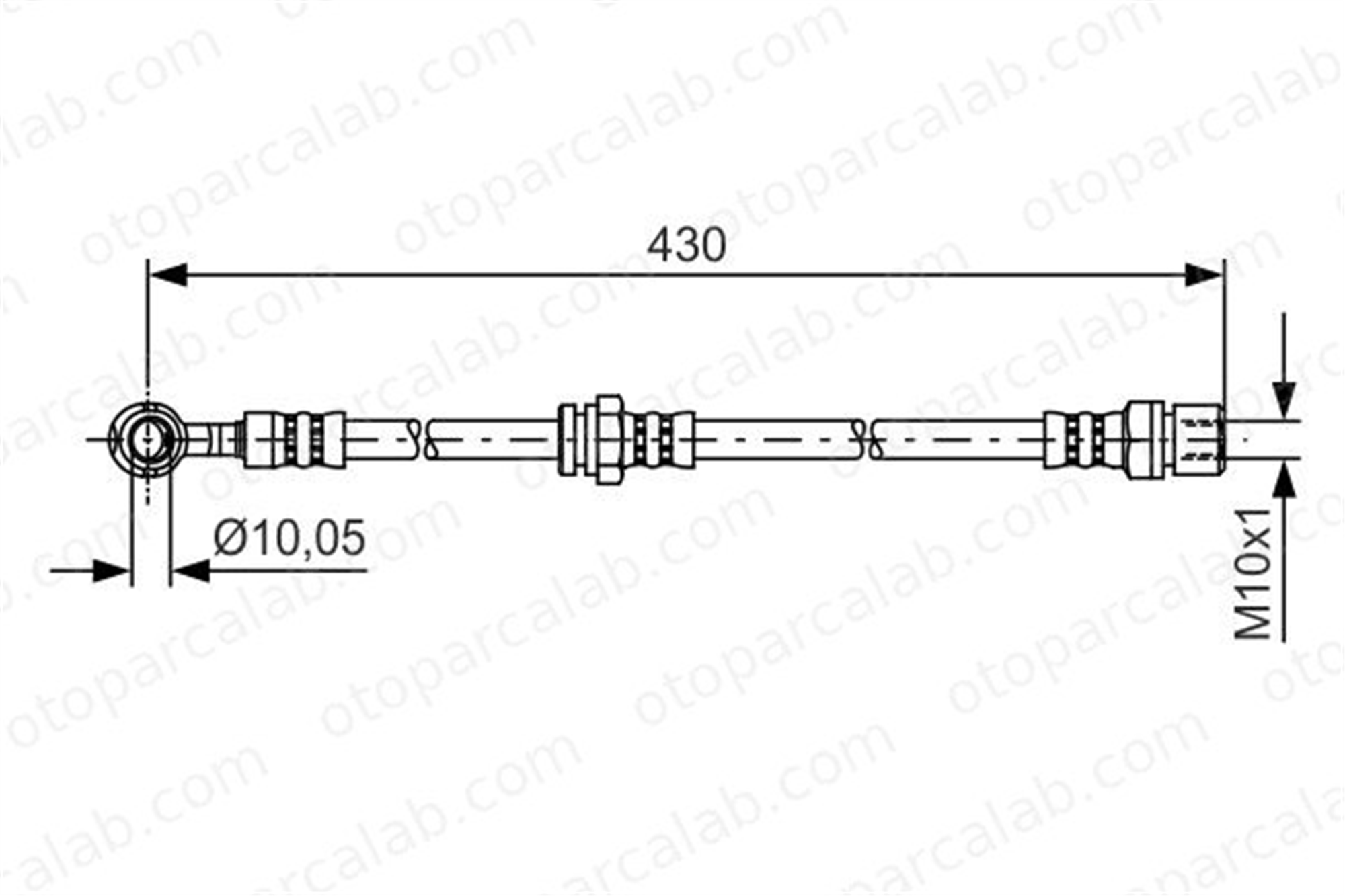 BOSCH 1 987 481 384 Fren Hortumu Ön Sağ CHEVROLET LACETTI NUBIRA Sedan 96397201 96397203