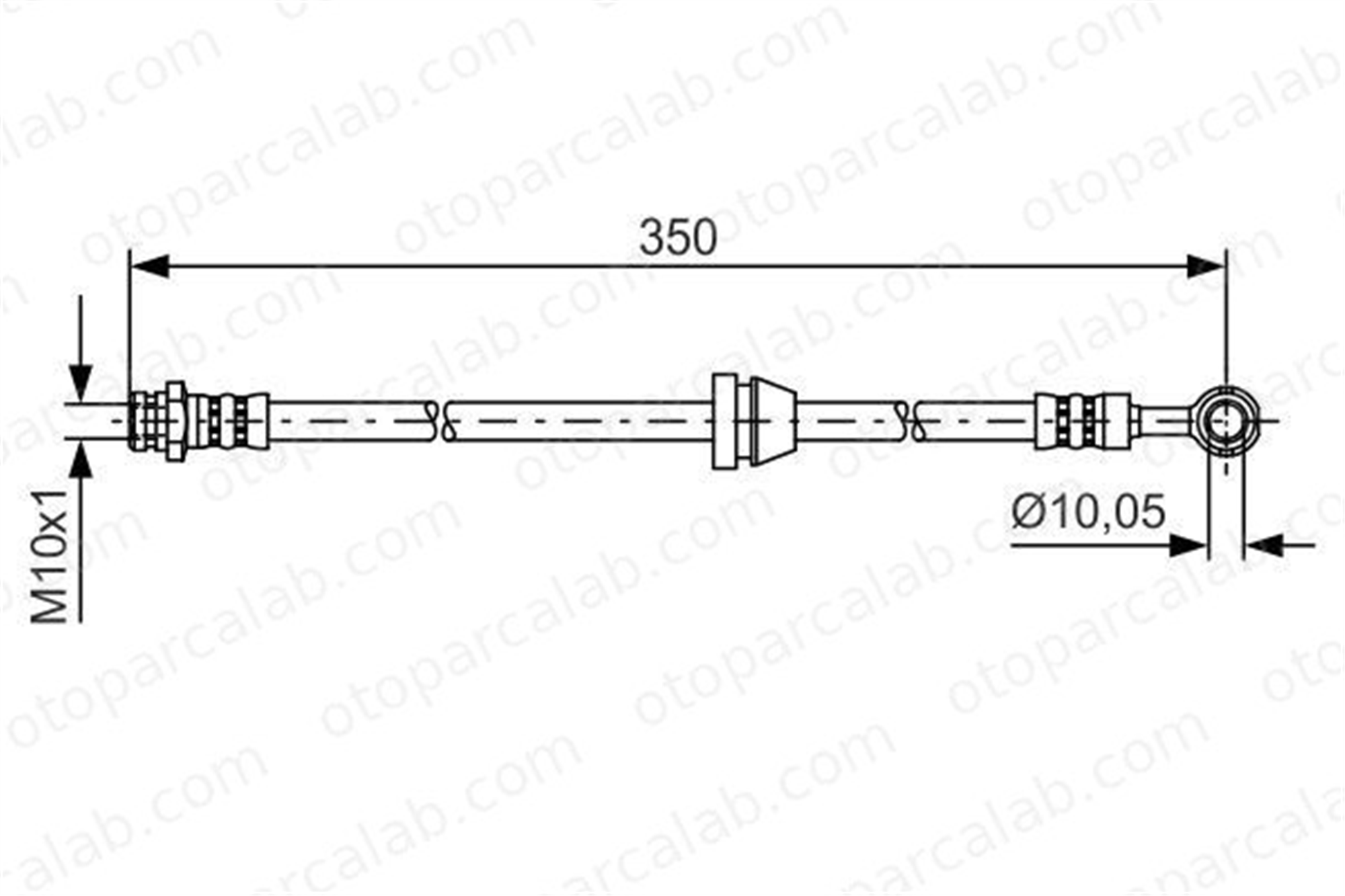 BOSCH 1 987 481 388 Fren Hortumu Ön Sağ veya Sol CHEVROLET AVEO / KALOS Sedan AVEO / KALOS Hatchback 96534545