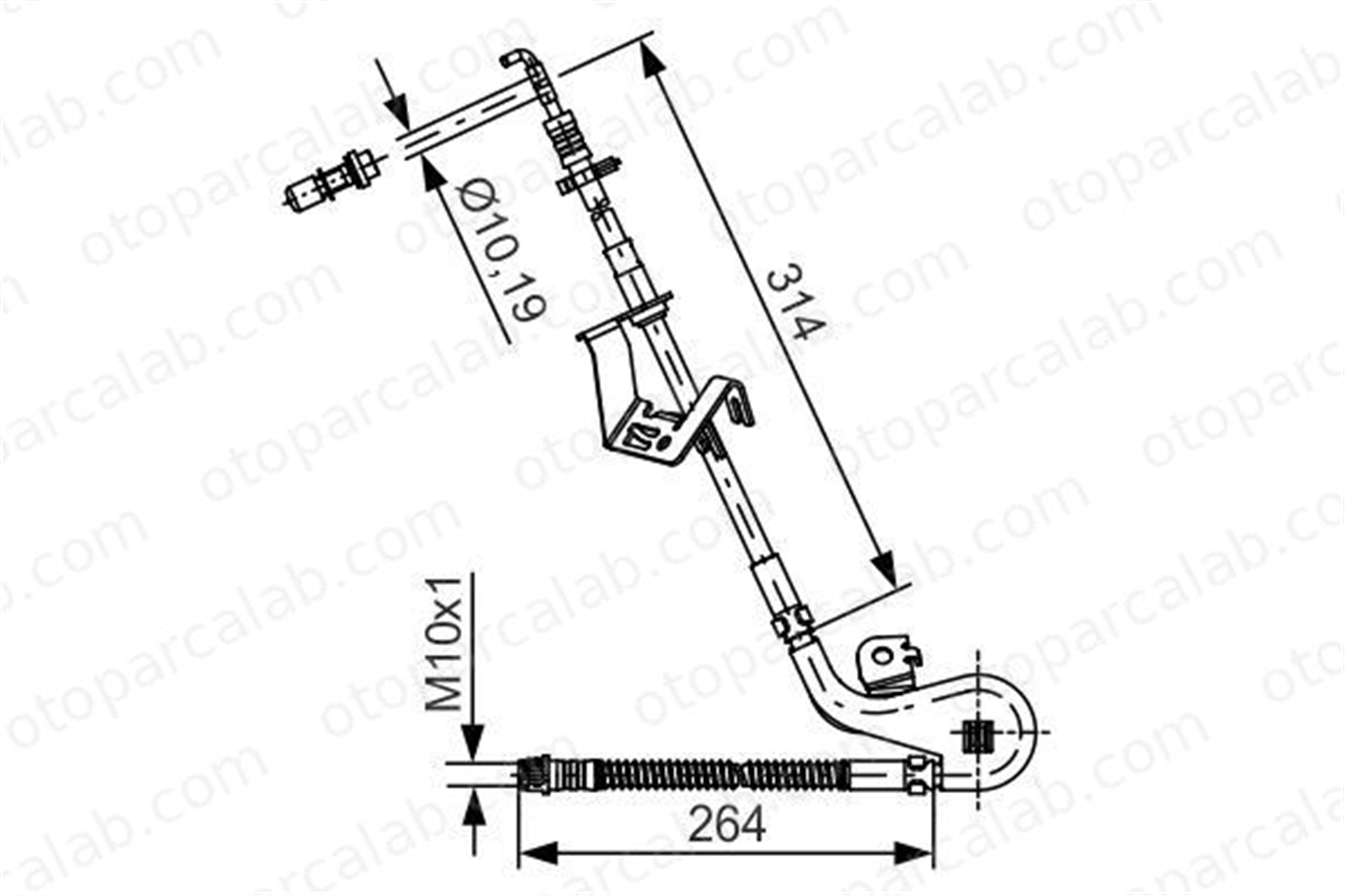 BOSCH 1 987 481 427 Fren Hortumu Ön Sol CITROËN C5 III Break C5 III 4806J3