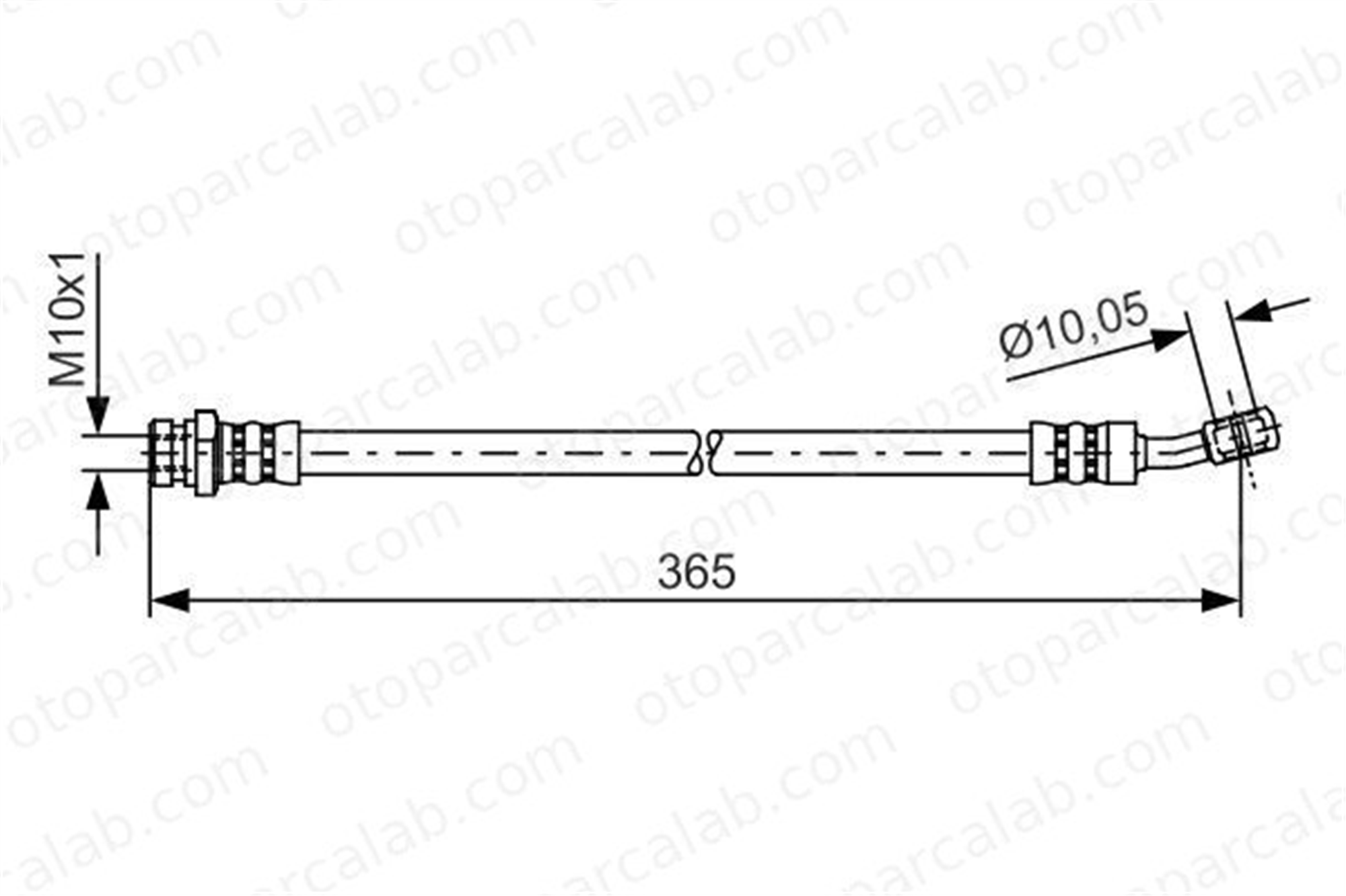 BOSCH 1 987 481 456 Fren Hortumu Arka Sağ HYUNDAI TUCSON KIA SPORTAGE II 587372E310 587372E360