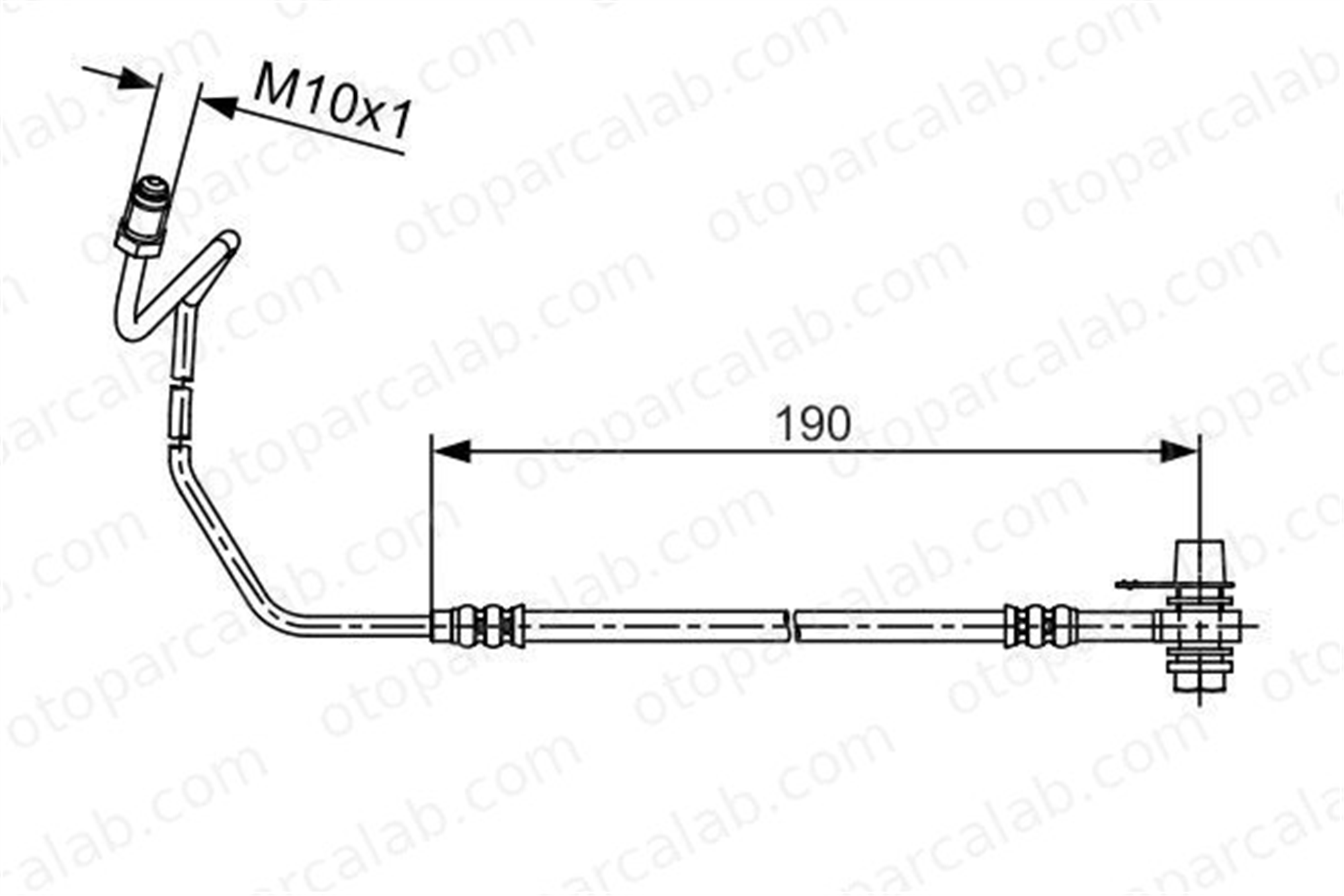 BOSCH 1 987 481 535 Fren Hortumu Arka Sağ veya Sol AUDI A6 C5 Avant A6 C5 8E0611764K