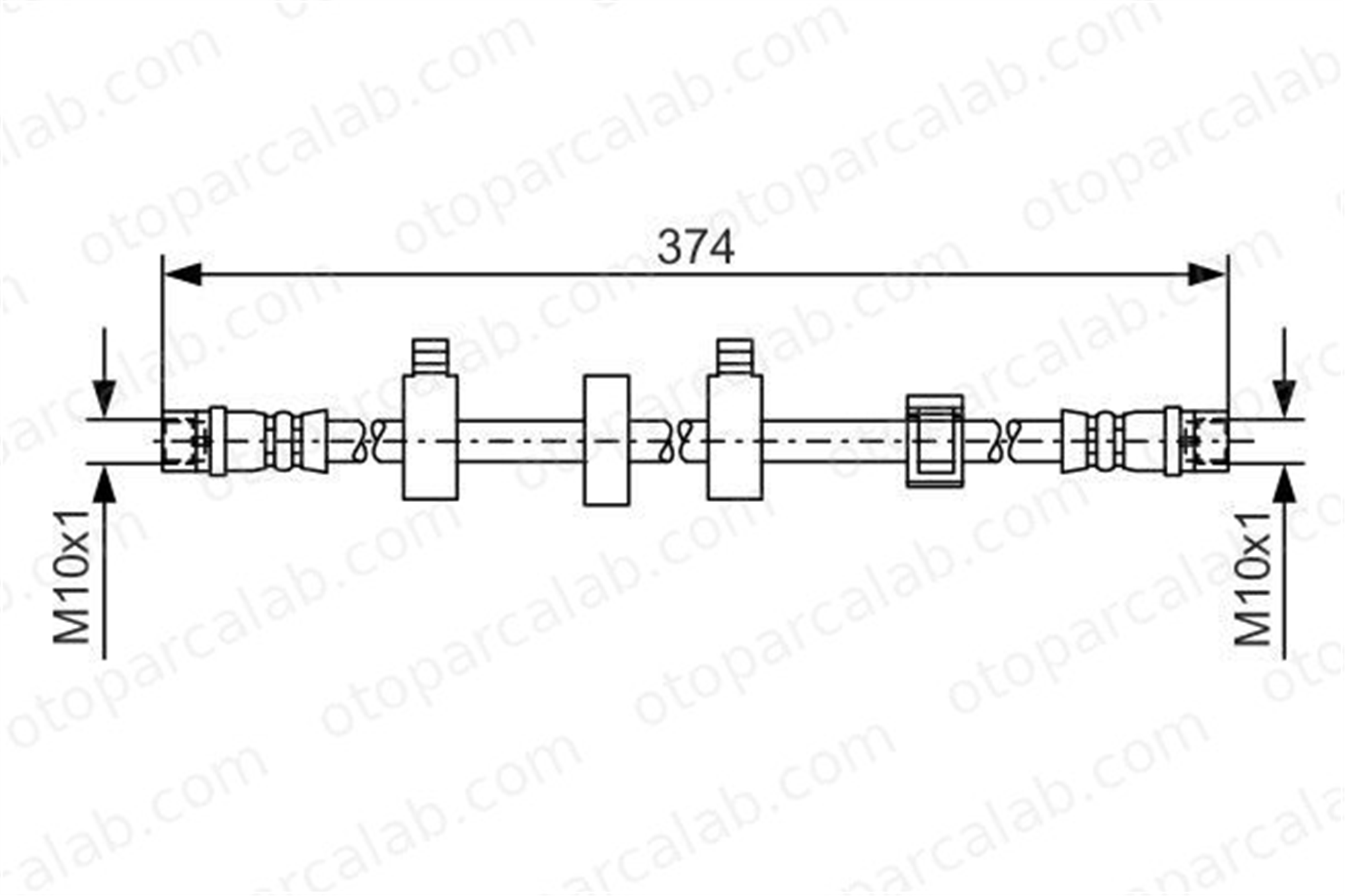 BOSCH 1 987 481 539 Fren Hortumu Ön Sağ veya Sol VW TRANSPORTER T4 Minibüs/Otobüs TRANSPORTER T4 Panelvan/Van 1987481539 7D0611701A