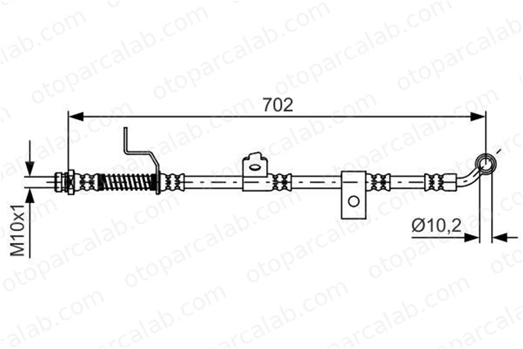 BOSCH 1 987 481 603 Fren Hortumu Ön Sol HYUNDAI XG SONATA IV 5873139001 587313D000