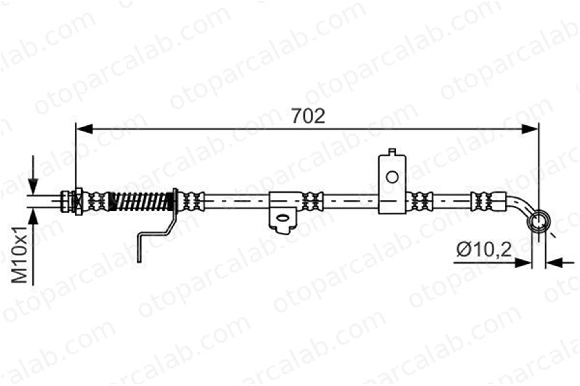 BOSCH 1 987 481 604 Fren Hortumu Ön Sağ HYUNDAI XG SONATA IV 587323D000 5873239001