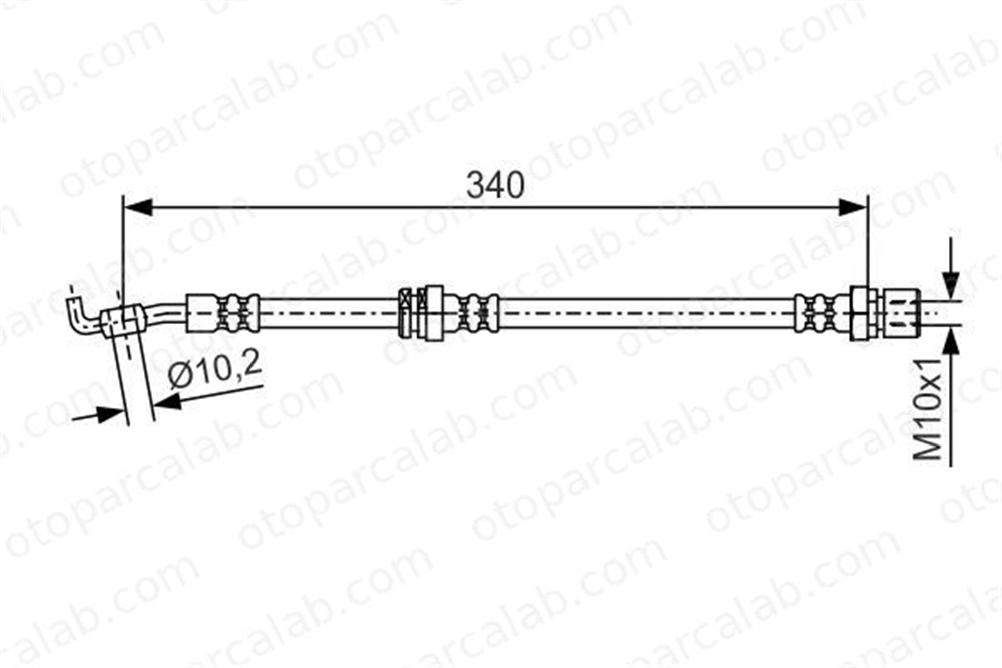 BOSCH 1 987 481 627 Fren Hortumu Arka Sağ veya Sol DAEWOO NUBIRA Sedan NUBIRA 1987481627 96300350