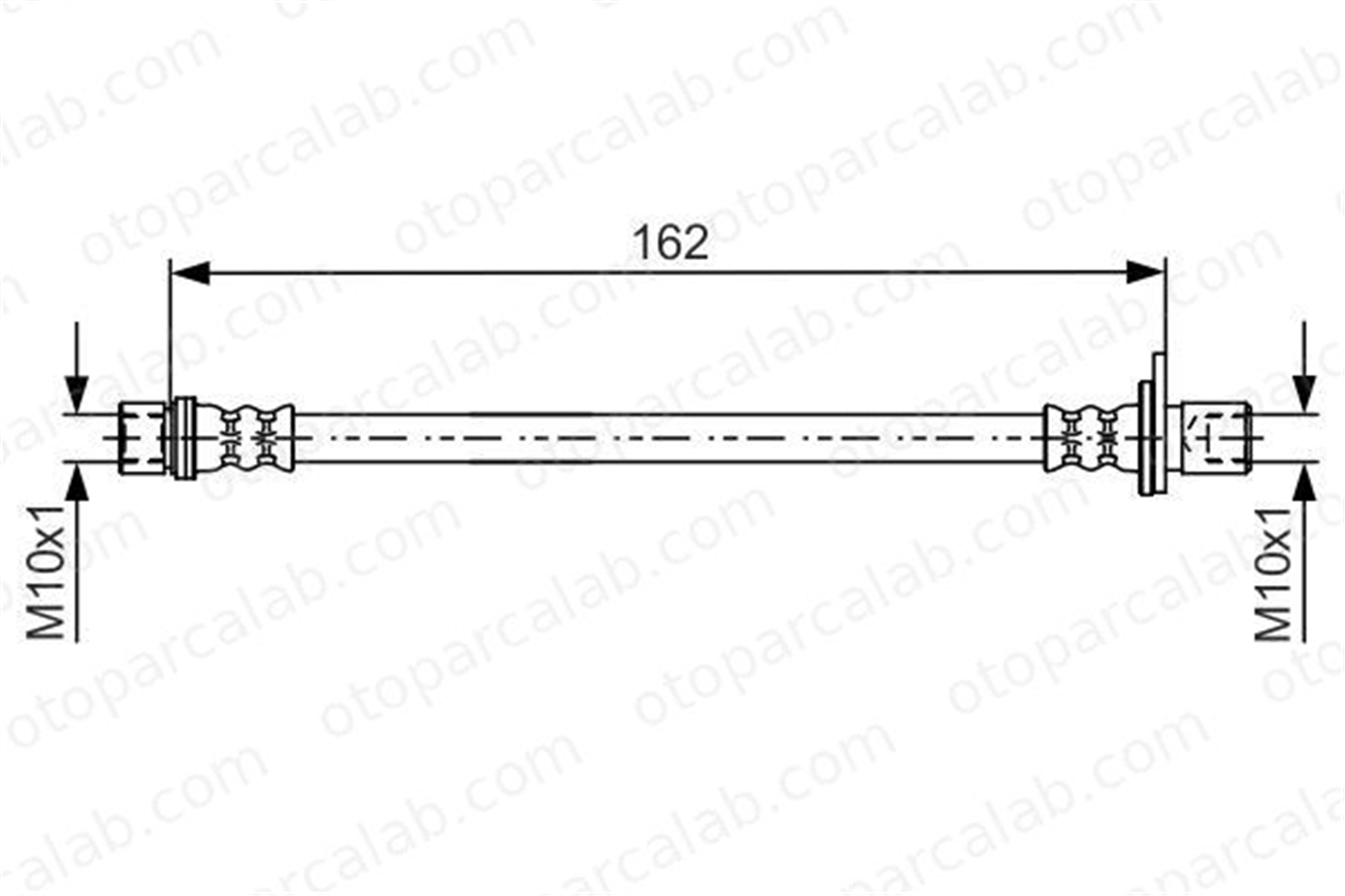 BOSCH 1 987 481 638 Fren Hortumu Arka Sol TOYOTA COROLLA Sedan AURIS 90947W2046 9094702E31