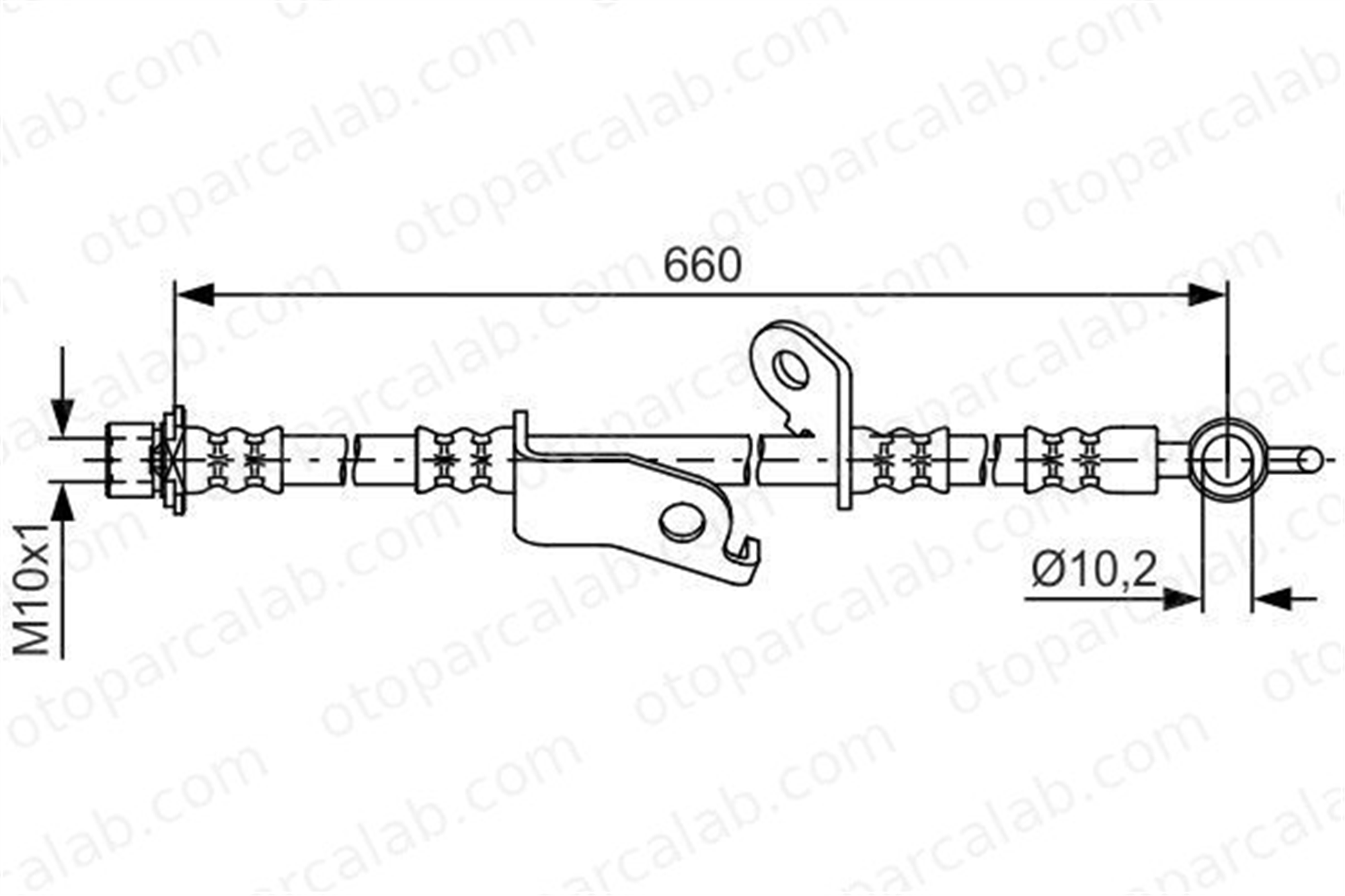 BOSCH 1 987 481 641 Fren Hortumu Ön Sol TOYOTA AURIS VERSO 1987481641 90947W2013