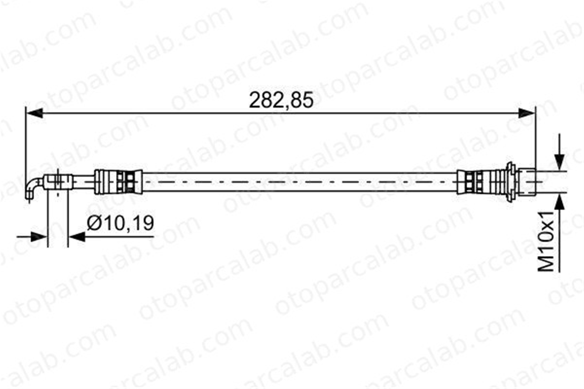 BOSCH 1 987 481 643 Fren Hortumu Arka Sağ veya Sol TOYOTA YARIS DAIHATSU CHARADE VIII 1987481643 90947W2011