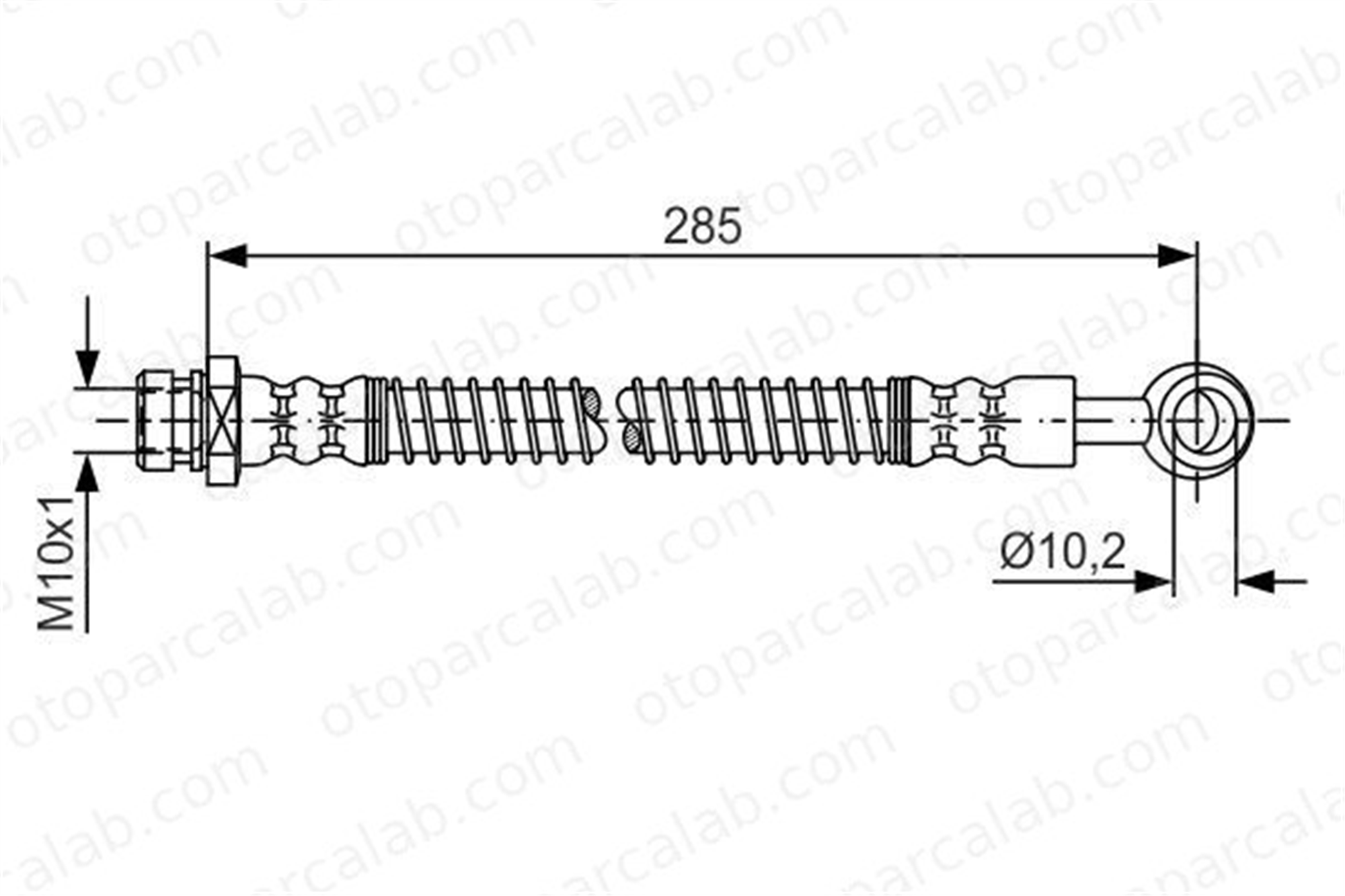 BOSCH 1 987 481 645 Fren Hortumu Ön Sağ veya Sol HYUNDAI i10 I i10 II 1987481645 587310X000