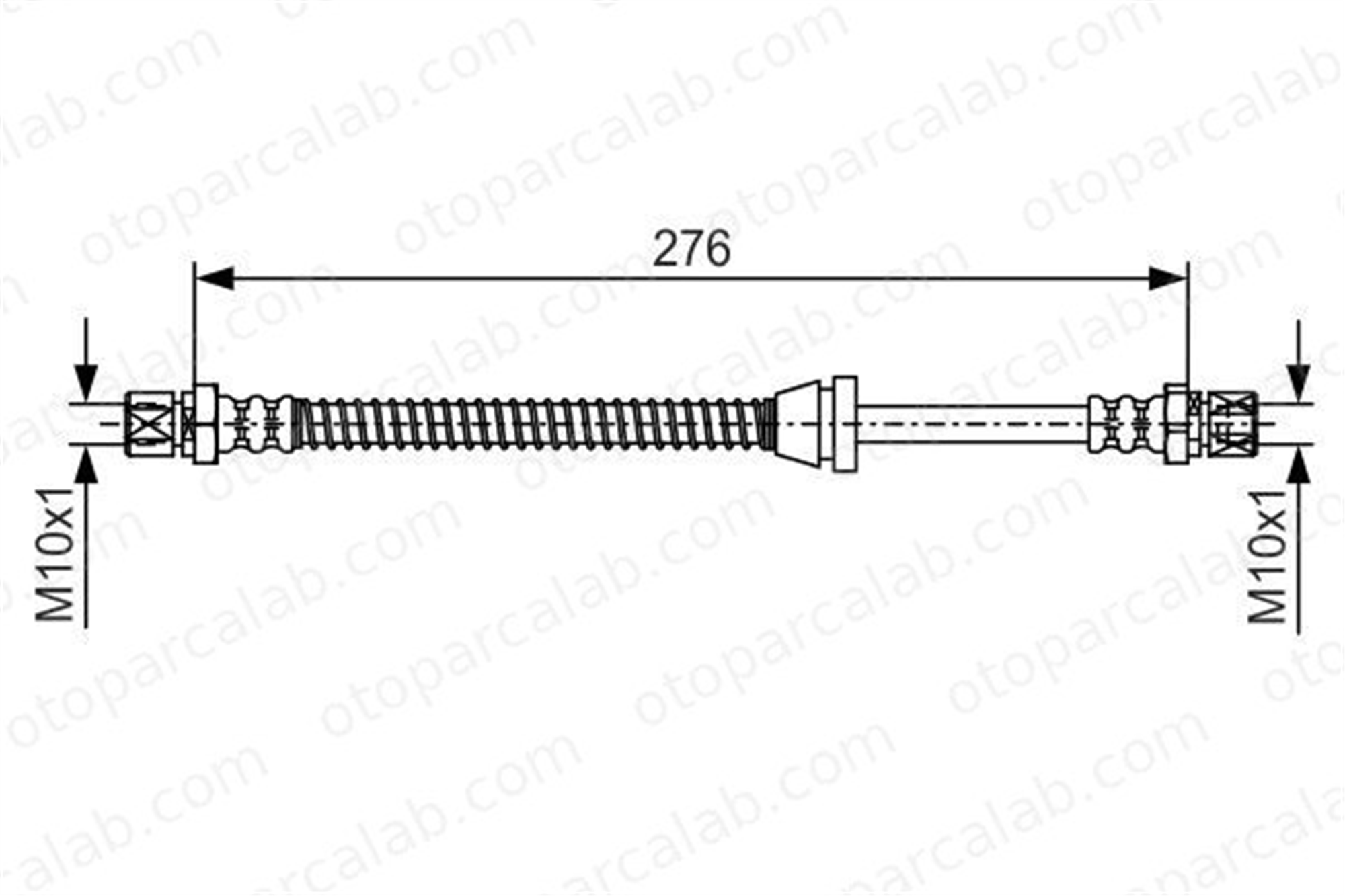 BOSCH 1 987 481 660 Fren Hortumu Arka Sağ veya Sol CHEVROLET REZZO MPV DAEWOO REZZO 1987481660 96345555