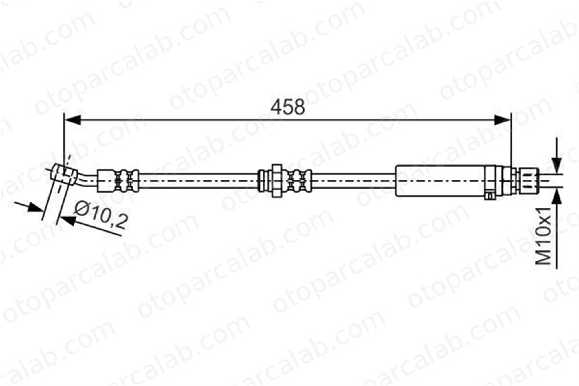 BOSCH 1 987 481 661 Fren Hortumu Ön Sağ veya Sol CHEVROLET REZZO MPV DAEWOO REZZO 1987481661 96397206