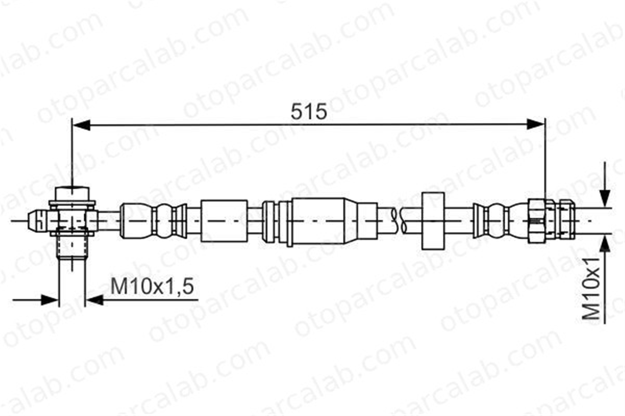 BOSCH 1 987 481 673 Fren Hortumu Ön Sağ veya Sol VW UP! SEAT Mii 1987481673 1S0611701