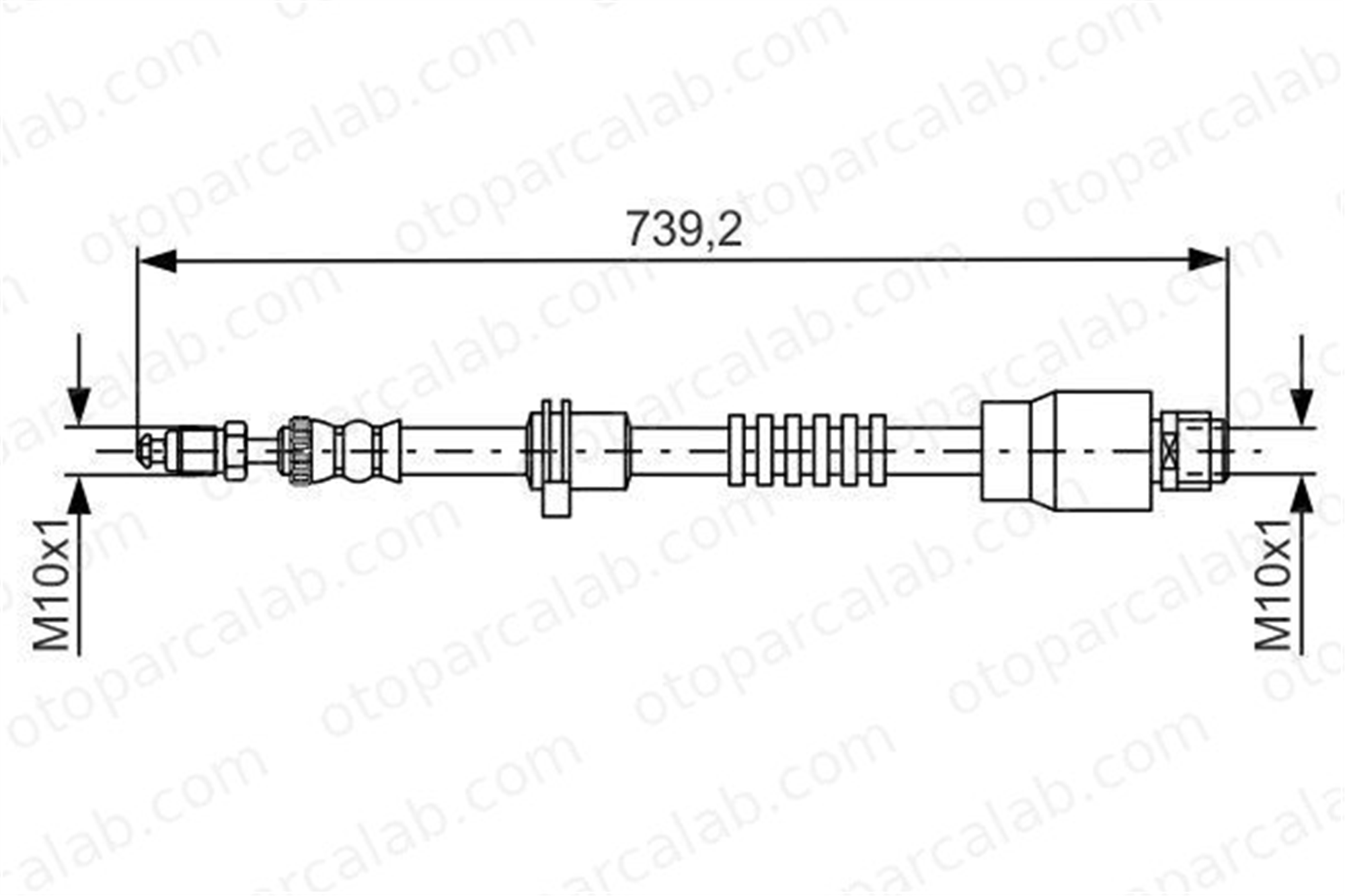 BOSCH 1 987 481 677 Fren Hortumu Ön Sağ veya Sol BMW X3 X4 6787512 34306887449