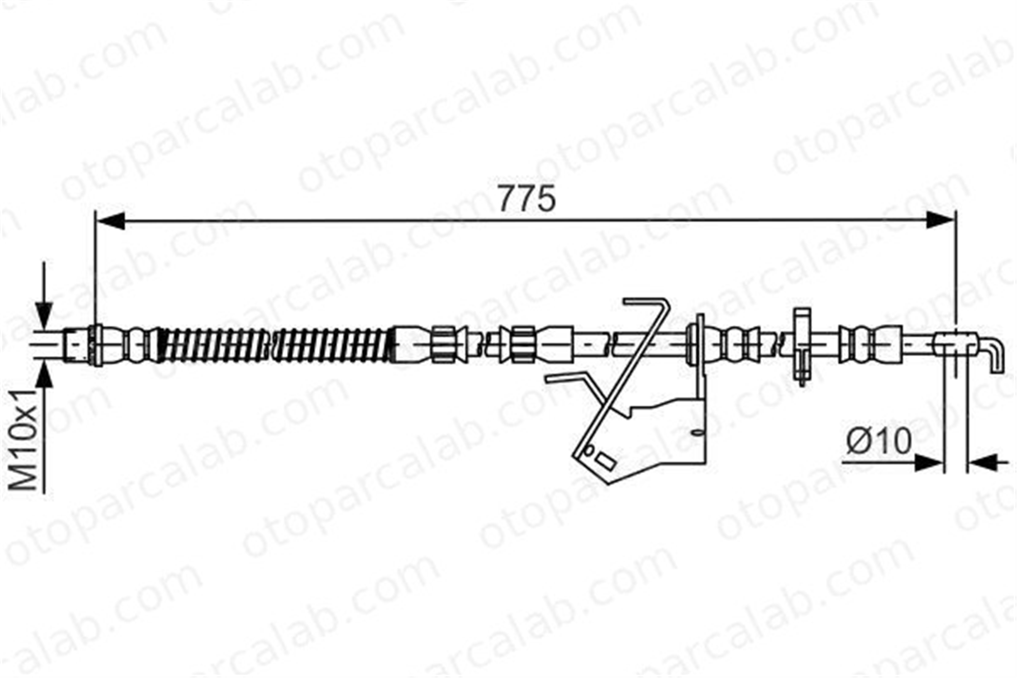 BOSCH 1 987 481 685 Fren Hortumu Ön Sağ veya Sol CITROËN C5 III C5 III Break 1987481685 4806K5