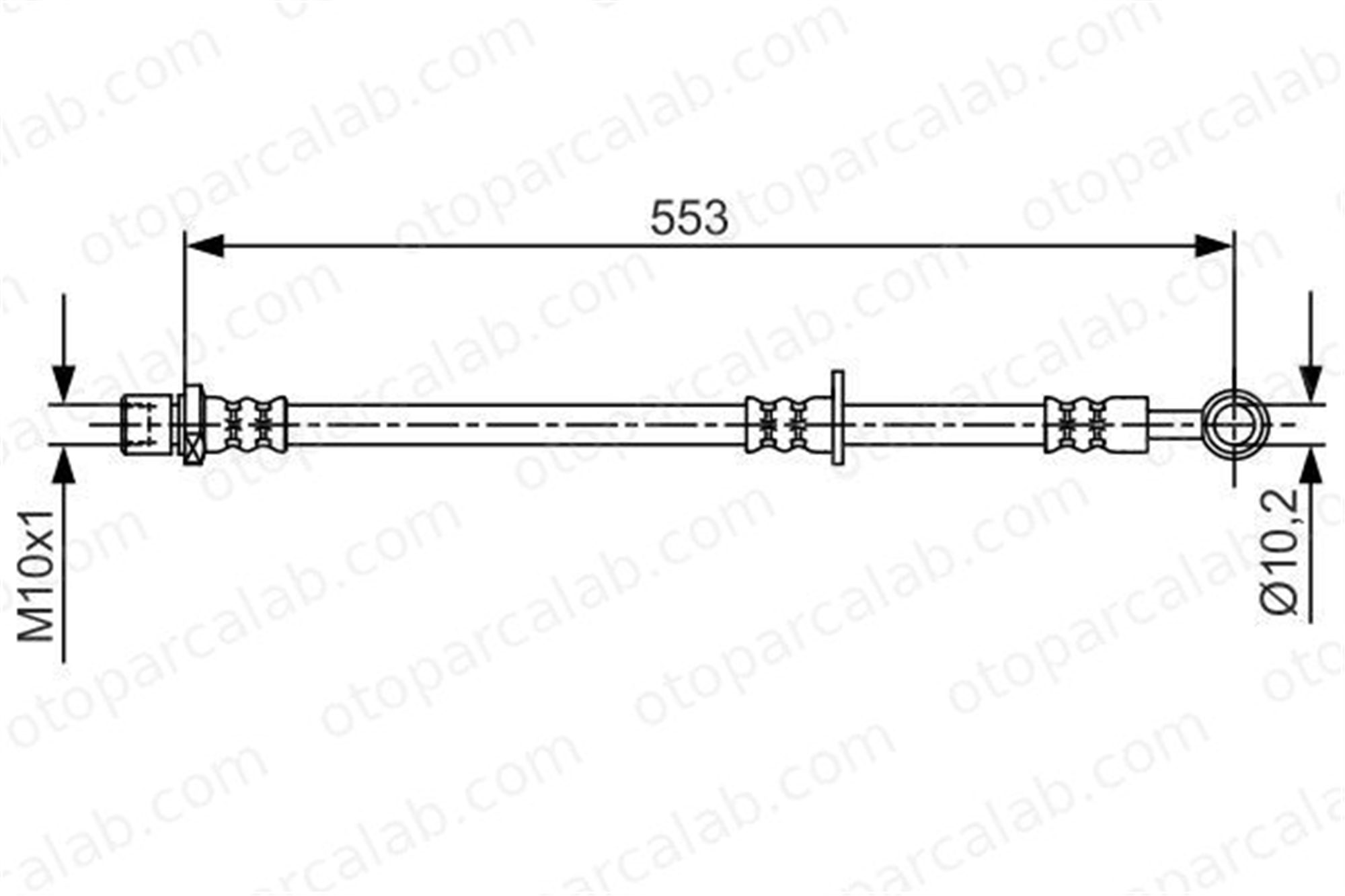 BOSCH 1 987 481 710 Fren Hortumu Ön Sol SUBARU FORESTER XV 1987481710 26540SC012