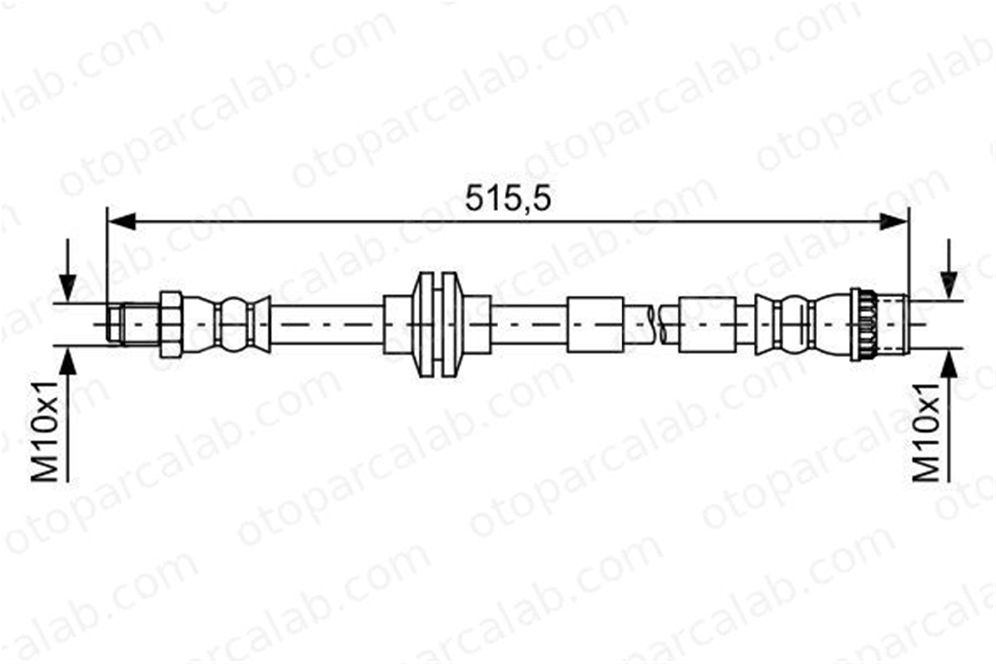 BOSCH 1 987 481 733 Fren Hortumu Ön Sağ veya Sol MERCEDES-BENZ CITAN Kasa/büyük limuzin CITAN MPV A4154280035 4154280035