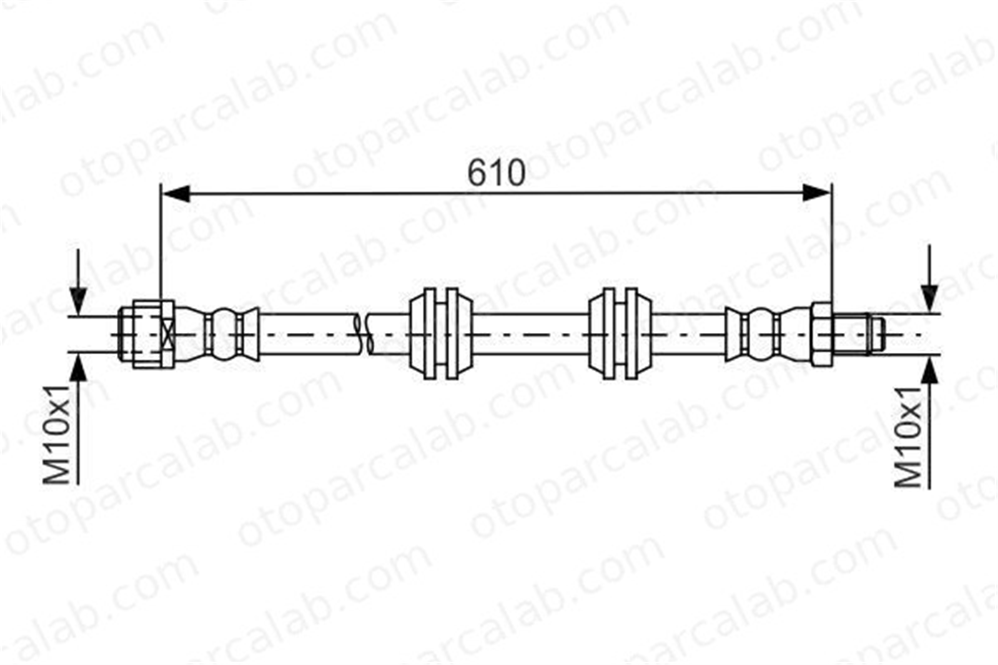 BOSCH 1 987 481 744 Fren Hortumu Arka Sağ veya Sol MERCEDES-BENZ M-SERISI GL-SERISI A1644200548 1644200248