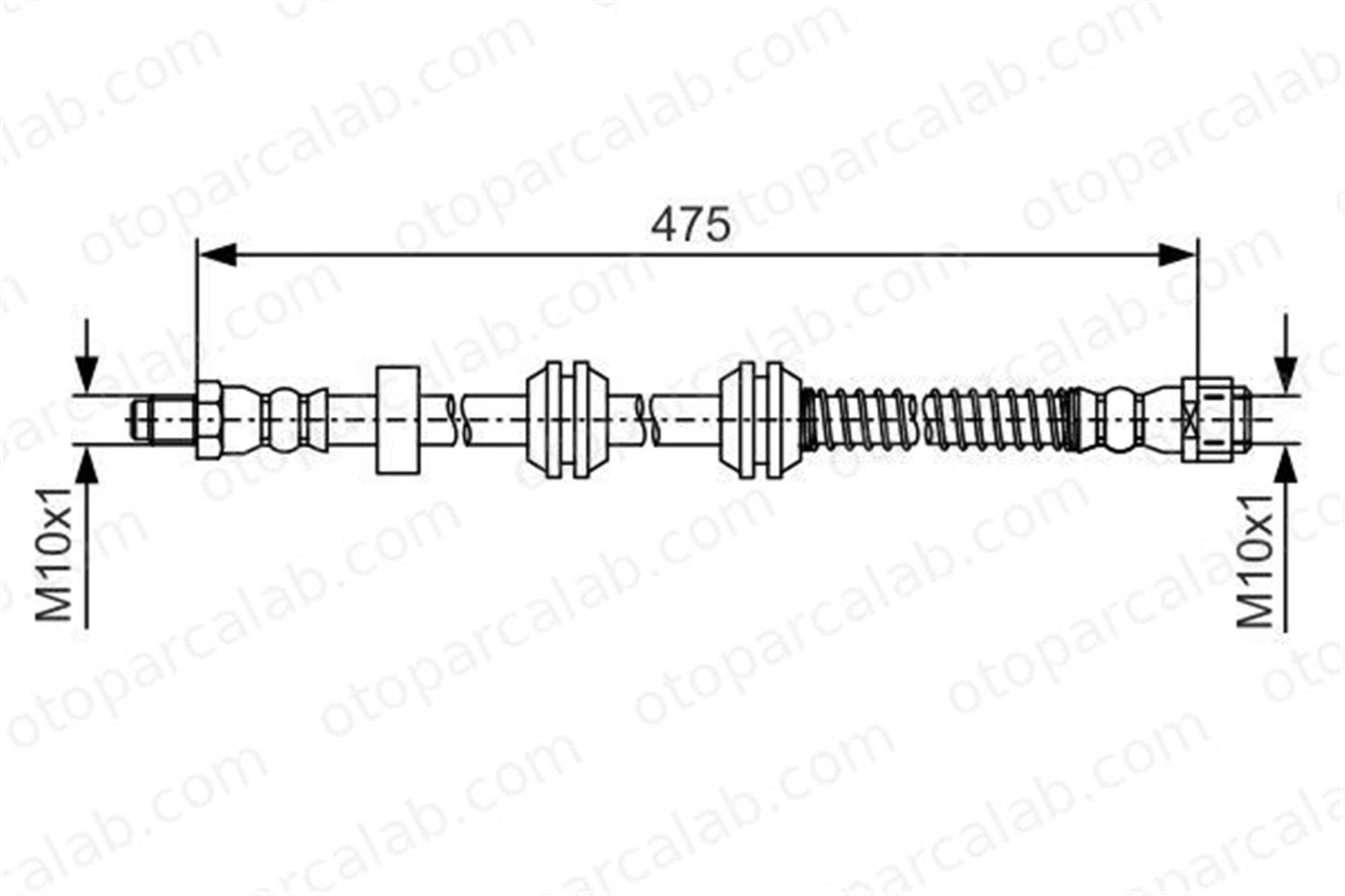 BOSCH 1 987 481 A01 Fren Hortumu Arka Sağ veya Sol MERCEDES-BENZ GLE GLE Coupe A1664200448 1664200448
