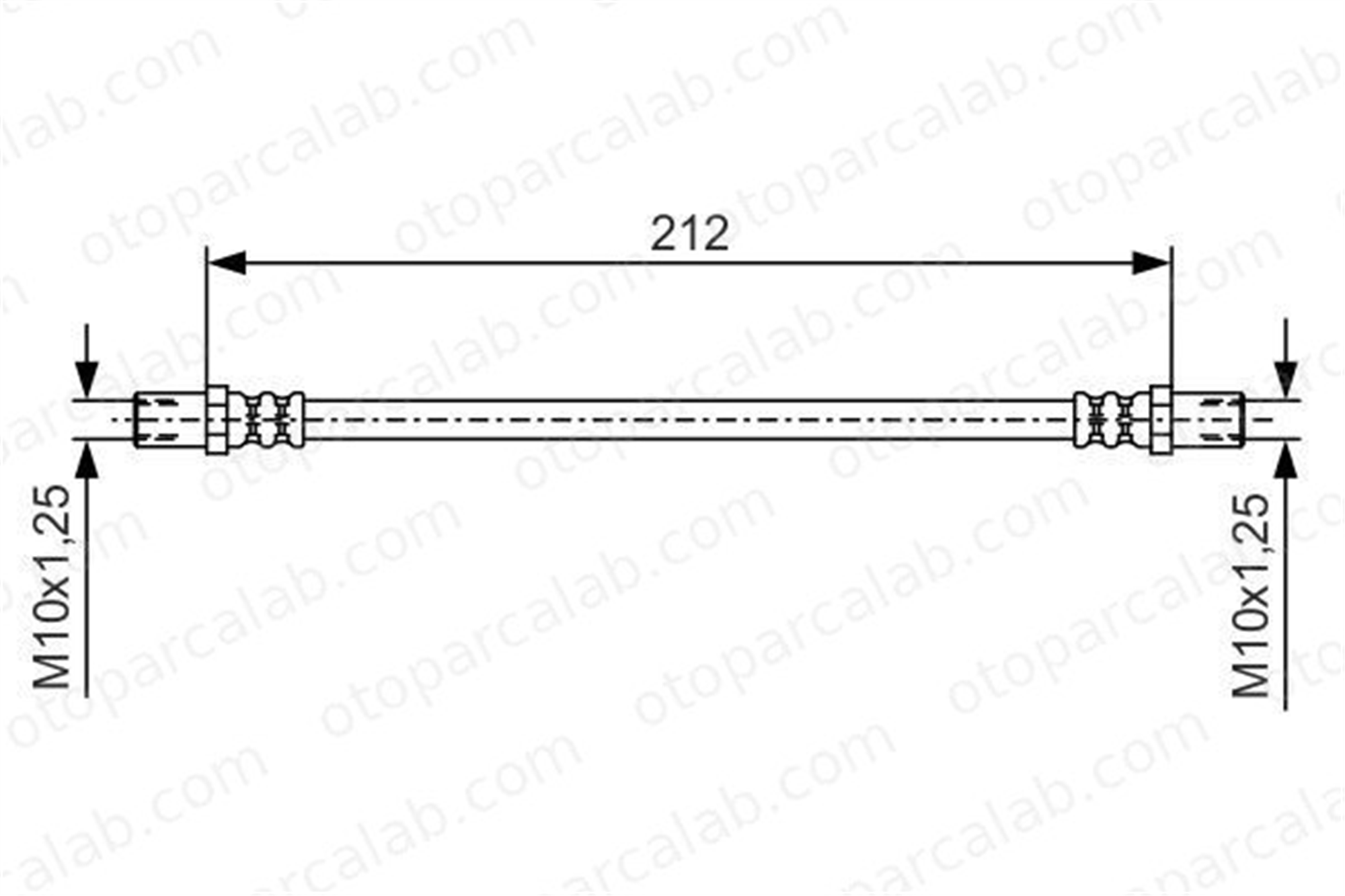 BOSCH 1 987 481 A50 Fren Hortumu Arka Sağ veya Sol LADA 110 111 1987481A50 21103506085