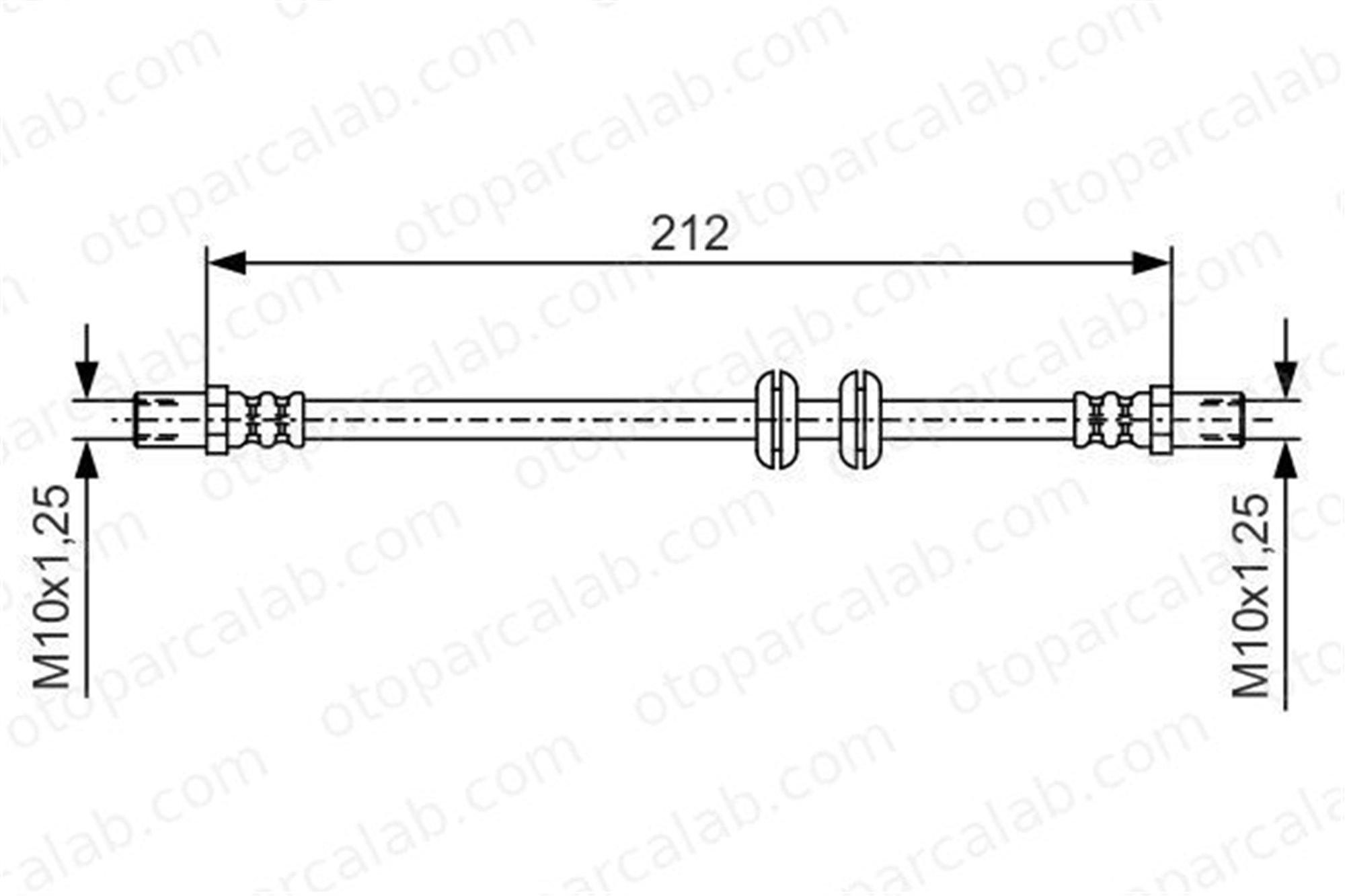 BOSCH 1 987 481 A51 Fren Hortumu Arka Sağ veya Sol FIAT 132 SEAT 132 21233506085 1987481A51