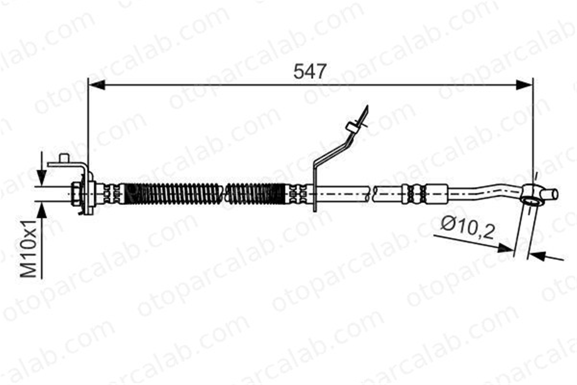 BOSCH 1 987 481 A55 Fren Hortumu Ön Sol HYUNDAI ix20 1987481A55 587311K000