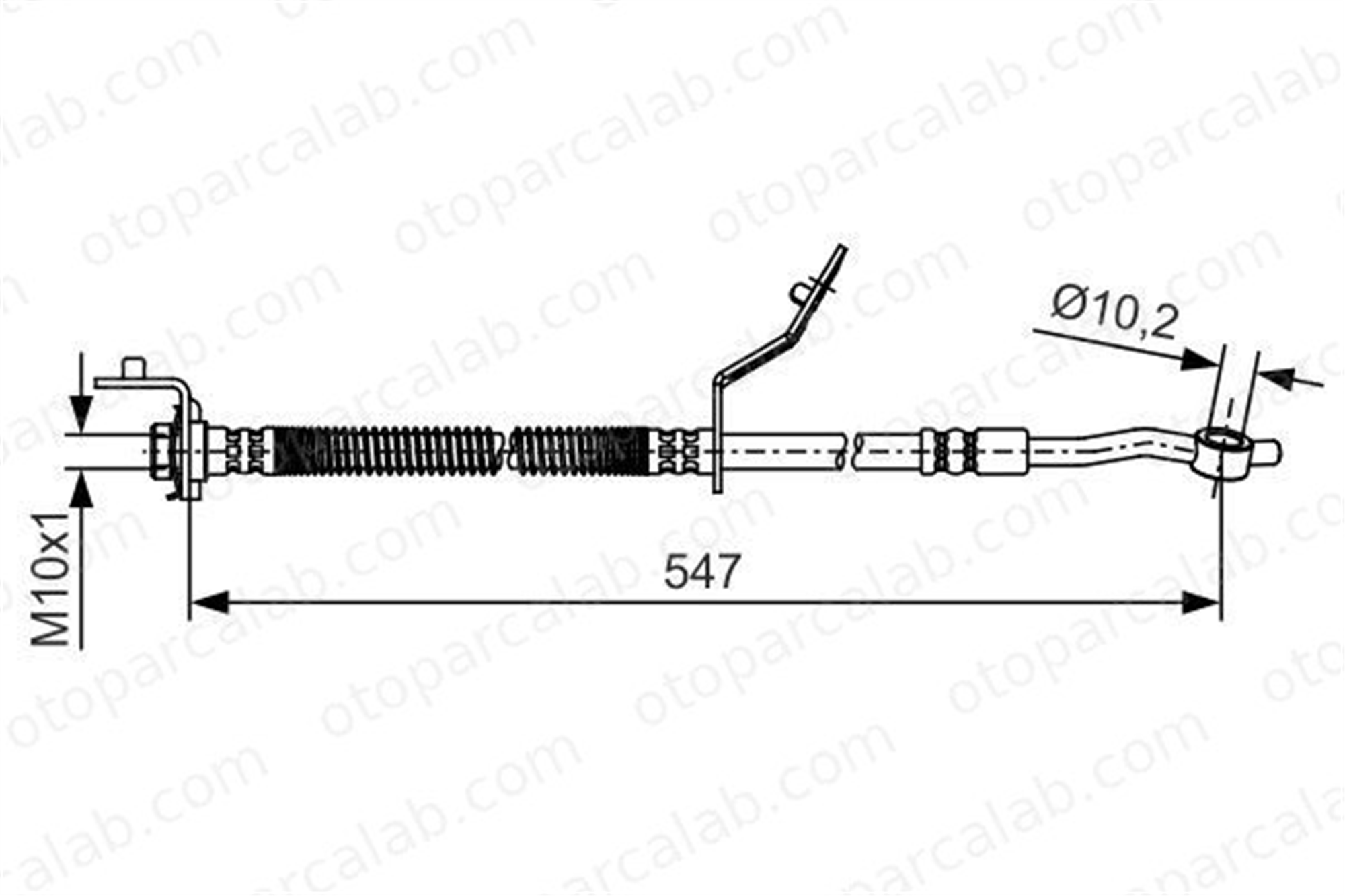 BOSCH 1 987 481 A56 Fren Hortumu Ön Sağ HYUNDAI ix20 1987481A56 587321K000