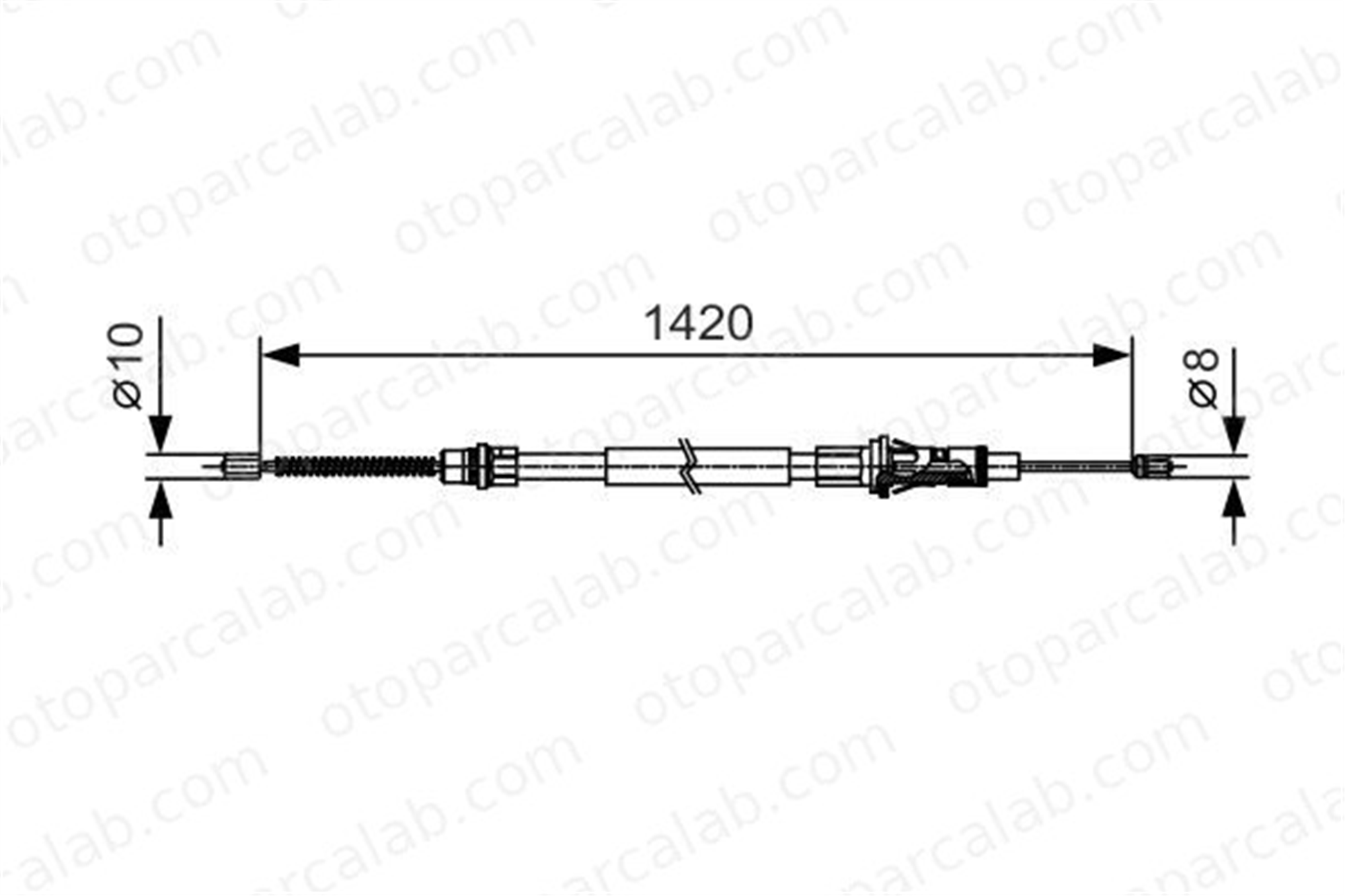 BOSCH 1 987 482 013 El Fren Teli Arka Sağ veya Sol OPEL MOVANO A Panelvan/Van RENAULT MASTER II Minibüs/Otobüs 7700311217 3640000QAA