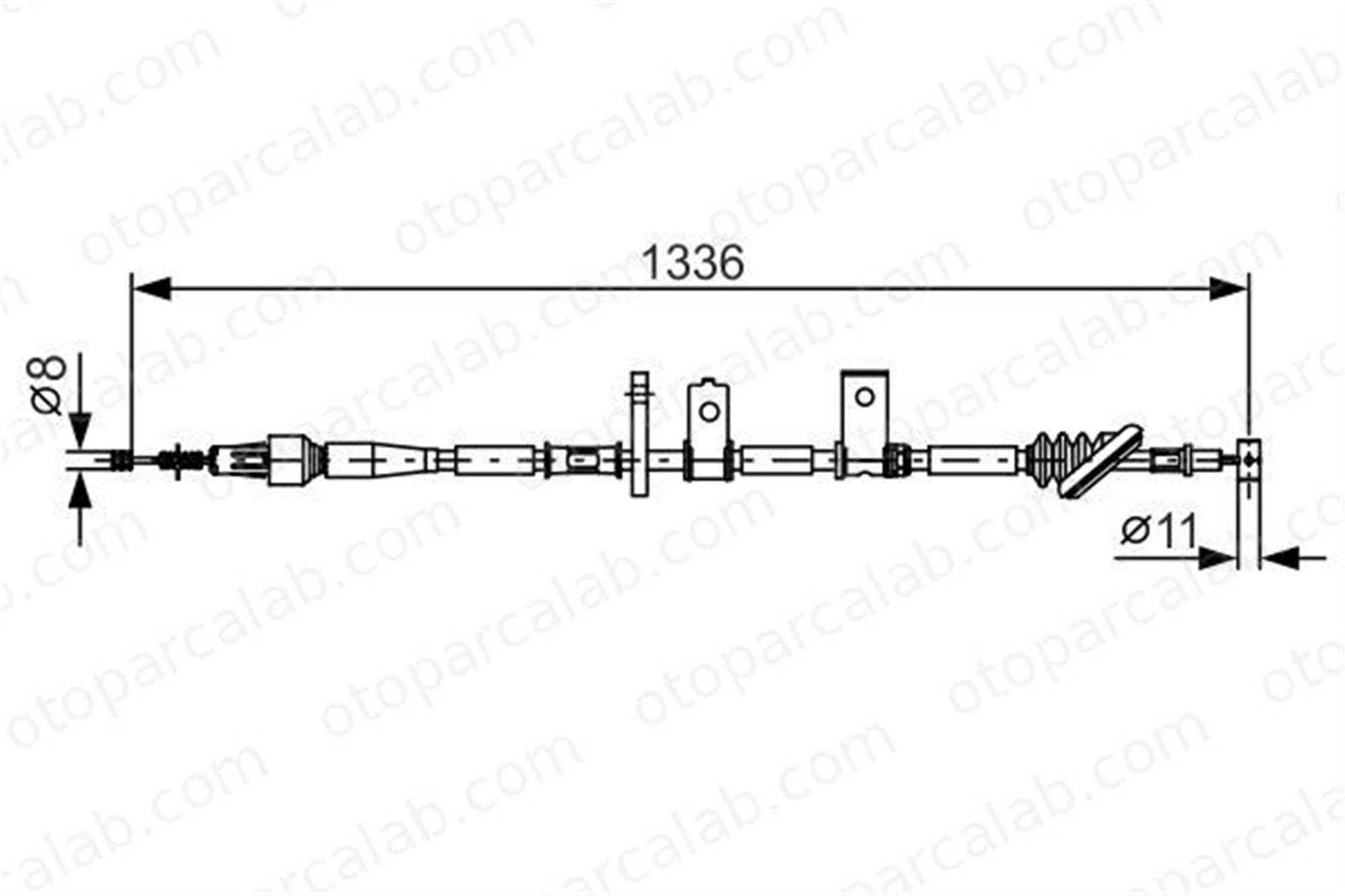 BOSCH 1 987 482 091 El Fren Teli Arka Sağ veya Sol SUZUKI GRAND VITARA I GRAND VITARA I Açık arazi aracı 5442065D00 5442065D00000