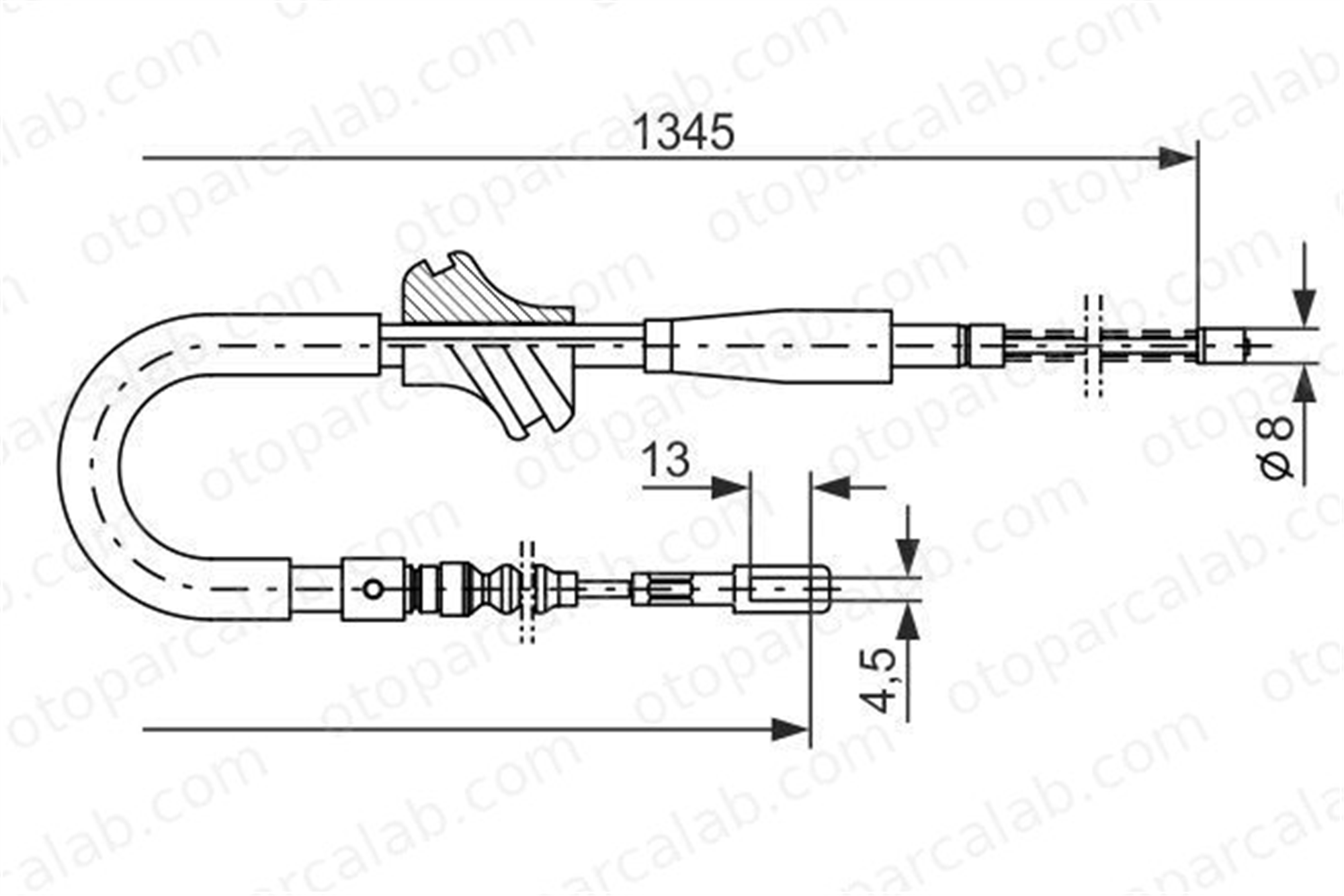 BOSCH 1 987 482 101 El Fren Teli Arka Sağ veya Sol AUDI 80 B3 Sedan 90 B3 893609721G 893609721AG