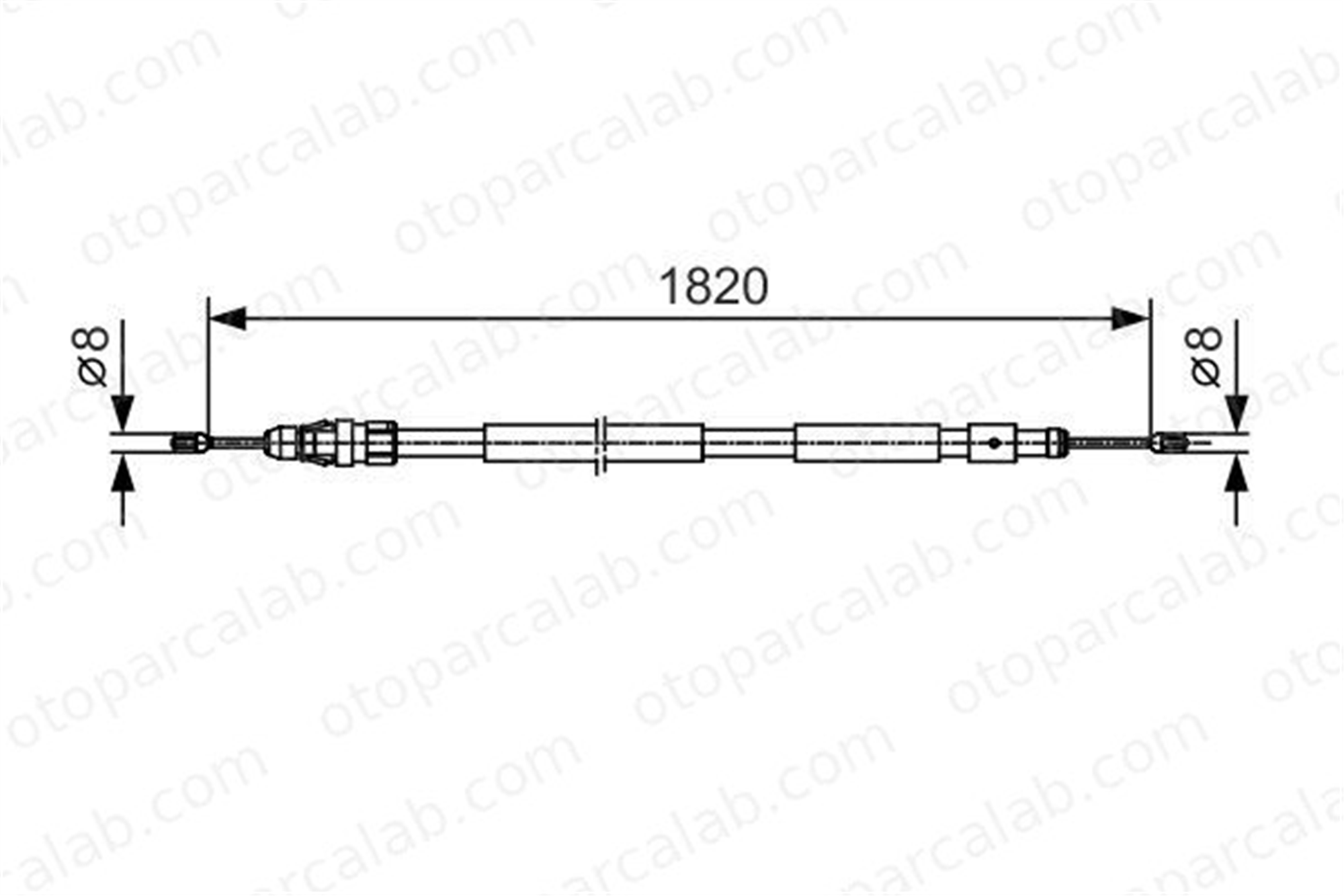 BOSCH 1 987 482 116 El Fren Teli Arka Sol CITROËN BERLINGO / BERLINGO FIRST MPV BERLINGO / BERLINGO FIRST Kasa/büyük limuzin 1987482116 4745X2