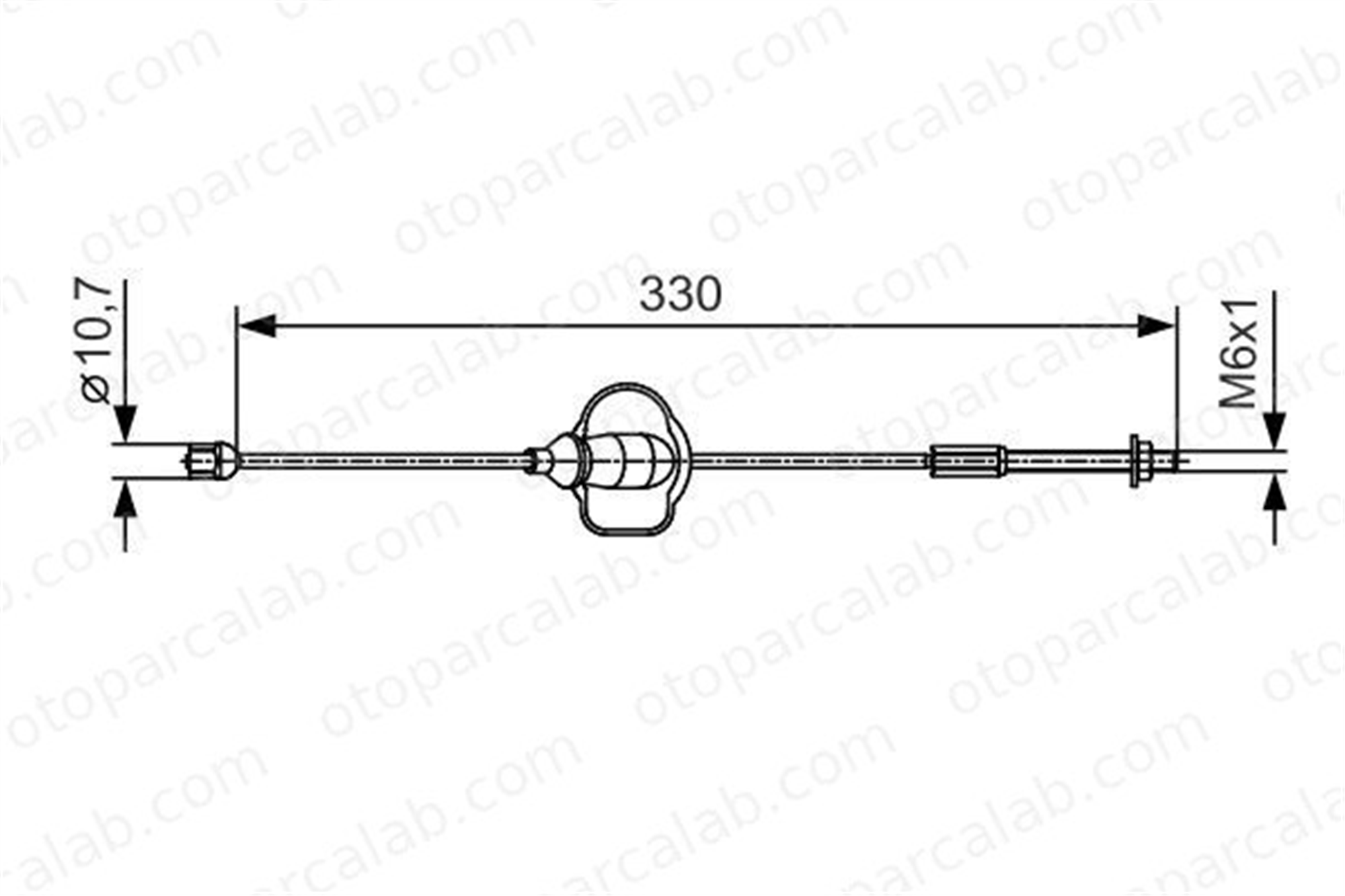 BOSCH 1 987 482 121 El Fren Teli Ön Sağ veya Sol FORD FOCUS I FOCUS I Turnier 1987482121 1228027