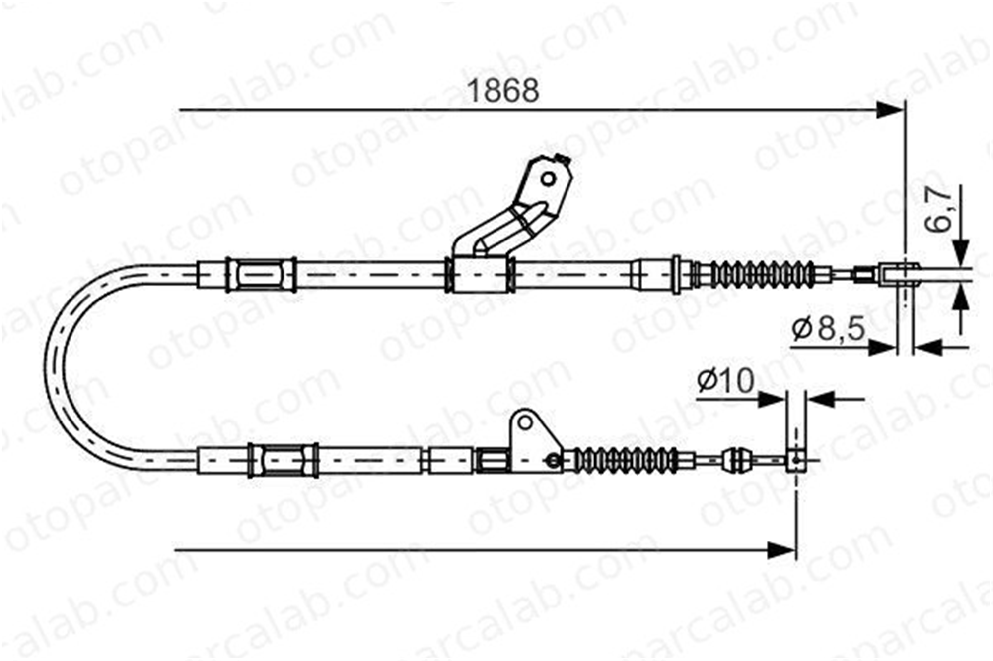 BOSCH 1 987 482 158 El Fren Teli Arka Sol TOYOTA AVENSIS AVENSIS Liftback 1987482158 4643020640