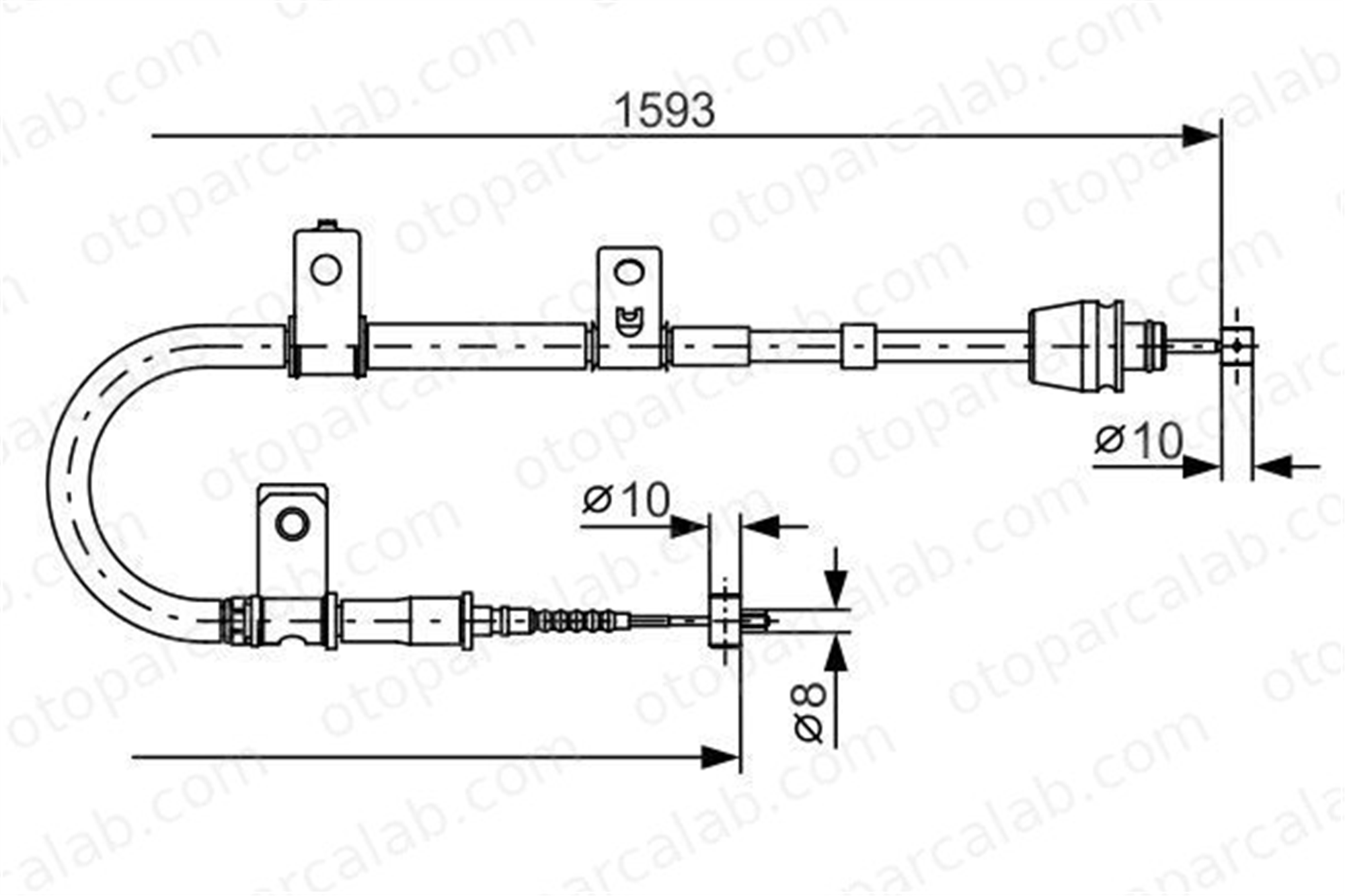 BOSCH 1 987 482 166 El Fren Teli Arka Sol HYUNDAI ELANTRA III Sedan ELANTRA III 597602D310