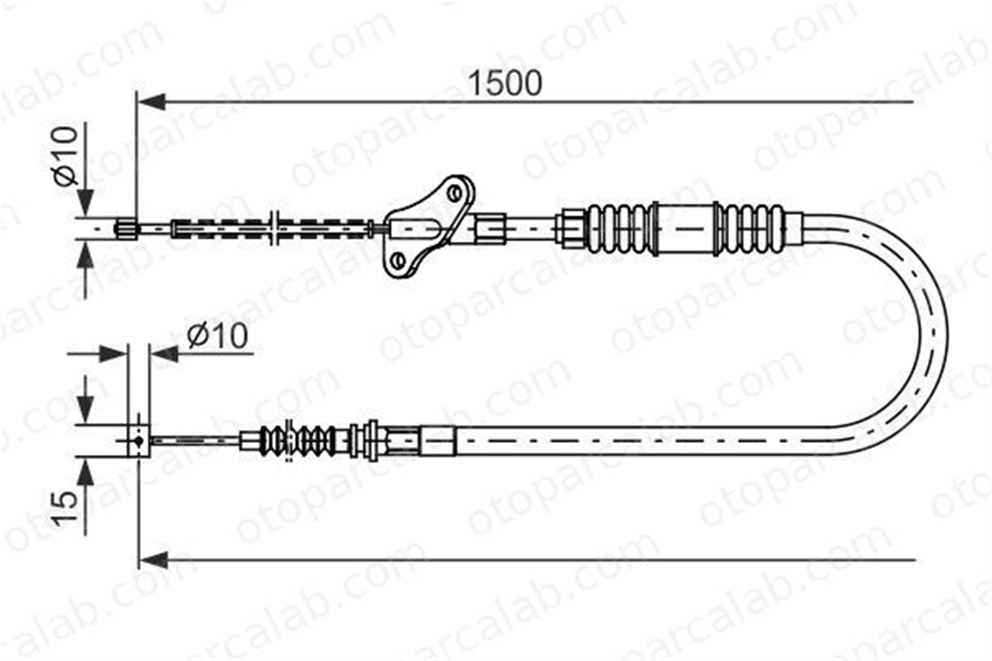 BOSCH 1 987 482 170 El Fren Teli Arka Sağ OPEL FRONTERA A FRONTERA A Sport 91152686 522424