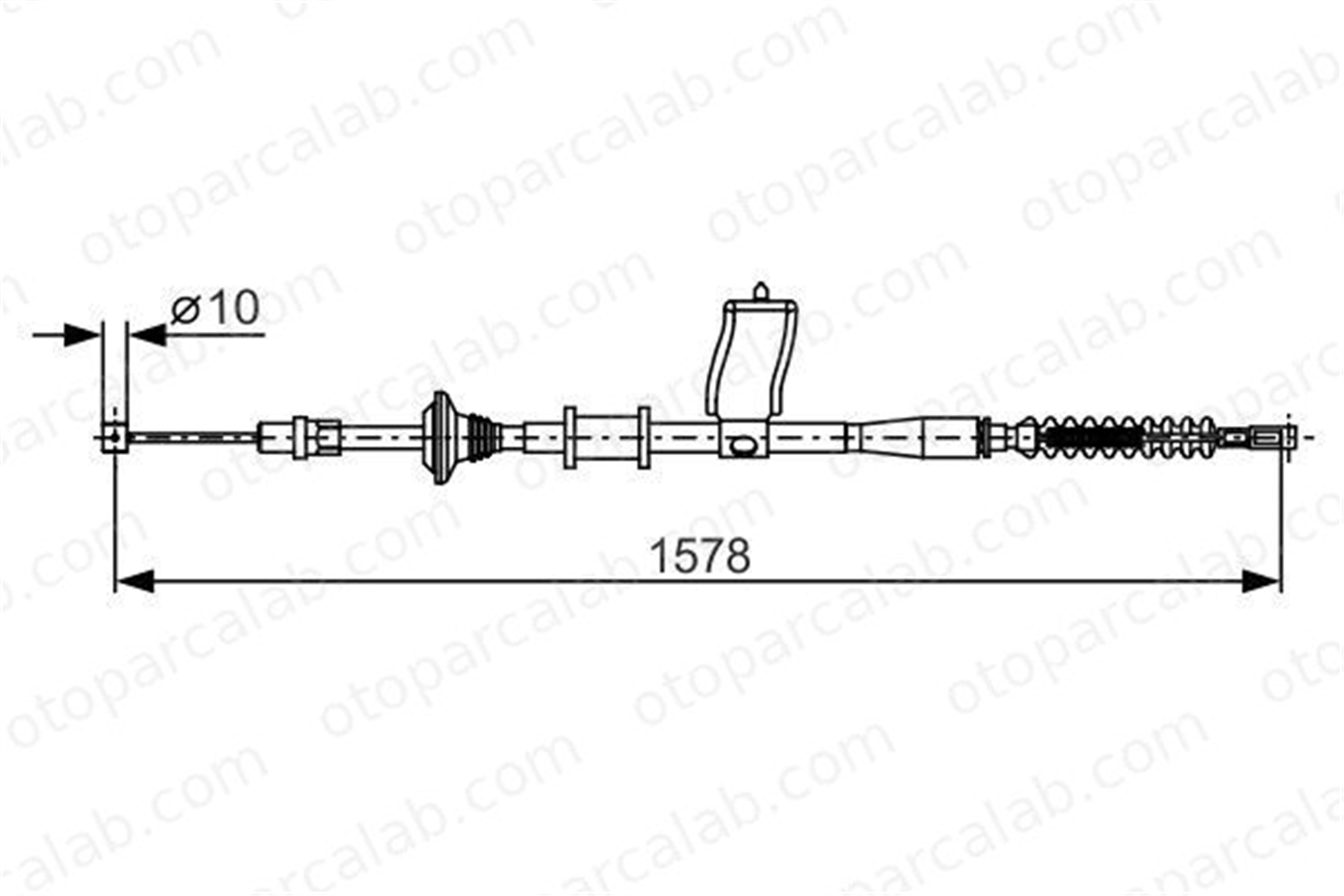 BOSCH 1 987 482 173 El Fren Teli Arka Sağ veya Sol DAEWOO NUBIRA Sedan NUBIRA 1987482173 96392001